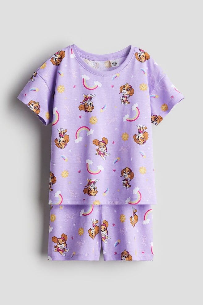 Printed jersey pyjamas - Light purple/PAW Patrol/Peach pink/Lilo & Stitch - 1