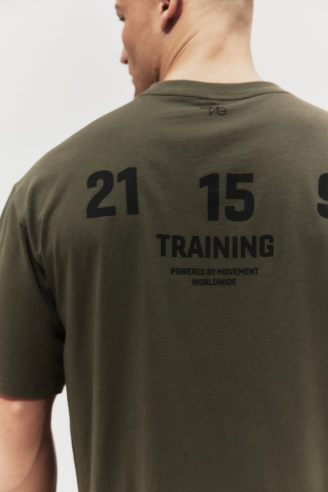 T-shirt de sport effet coton DryMove™ Loose Fit - Vert kaki/Training/Noir/Noir/marbré/Noir/Training/dc - 3