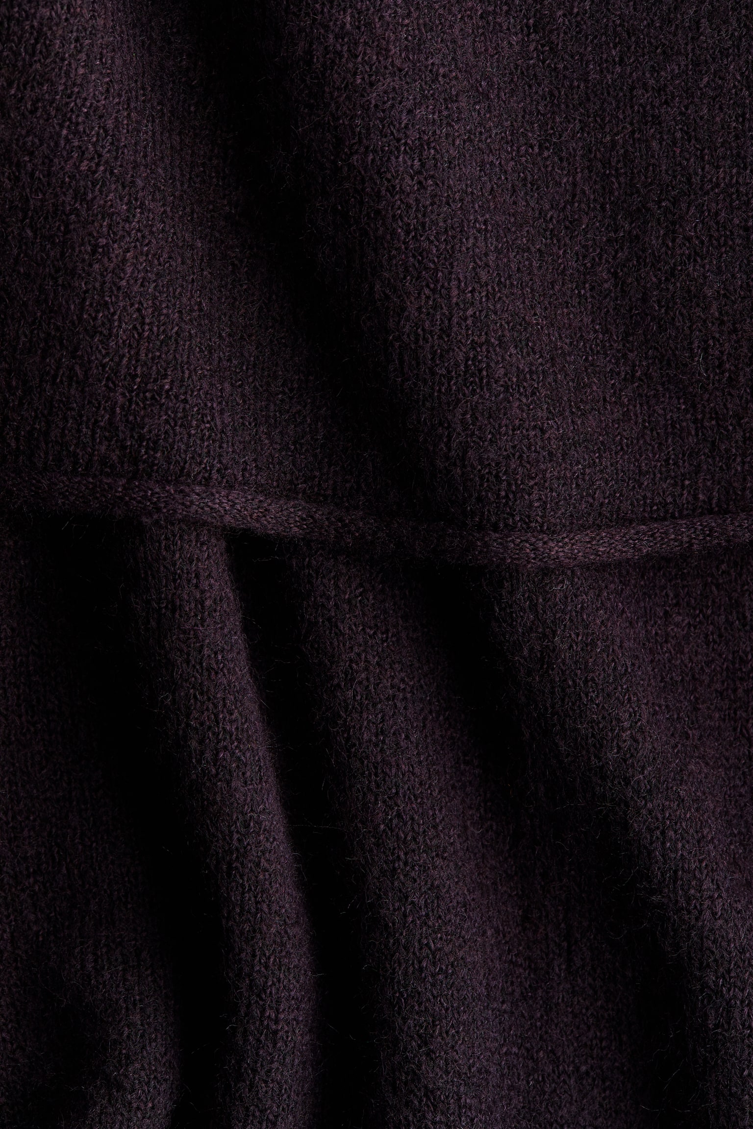Женский свитер H&M Mama Cape-Detail Nursing, цвет: Тёмный сливовый фиолетовый — фото 3
