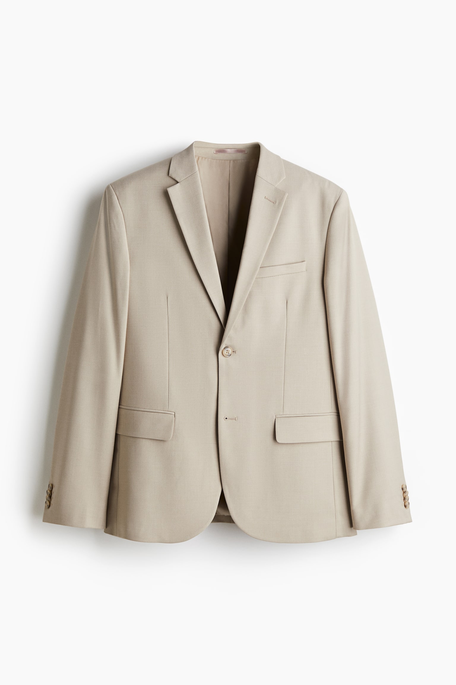 Мужская куртка H&M Slim-Fit, цвет: Бежевый