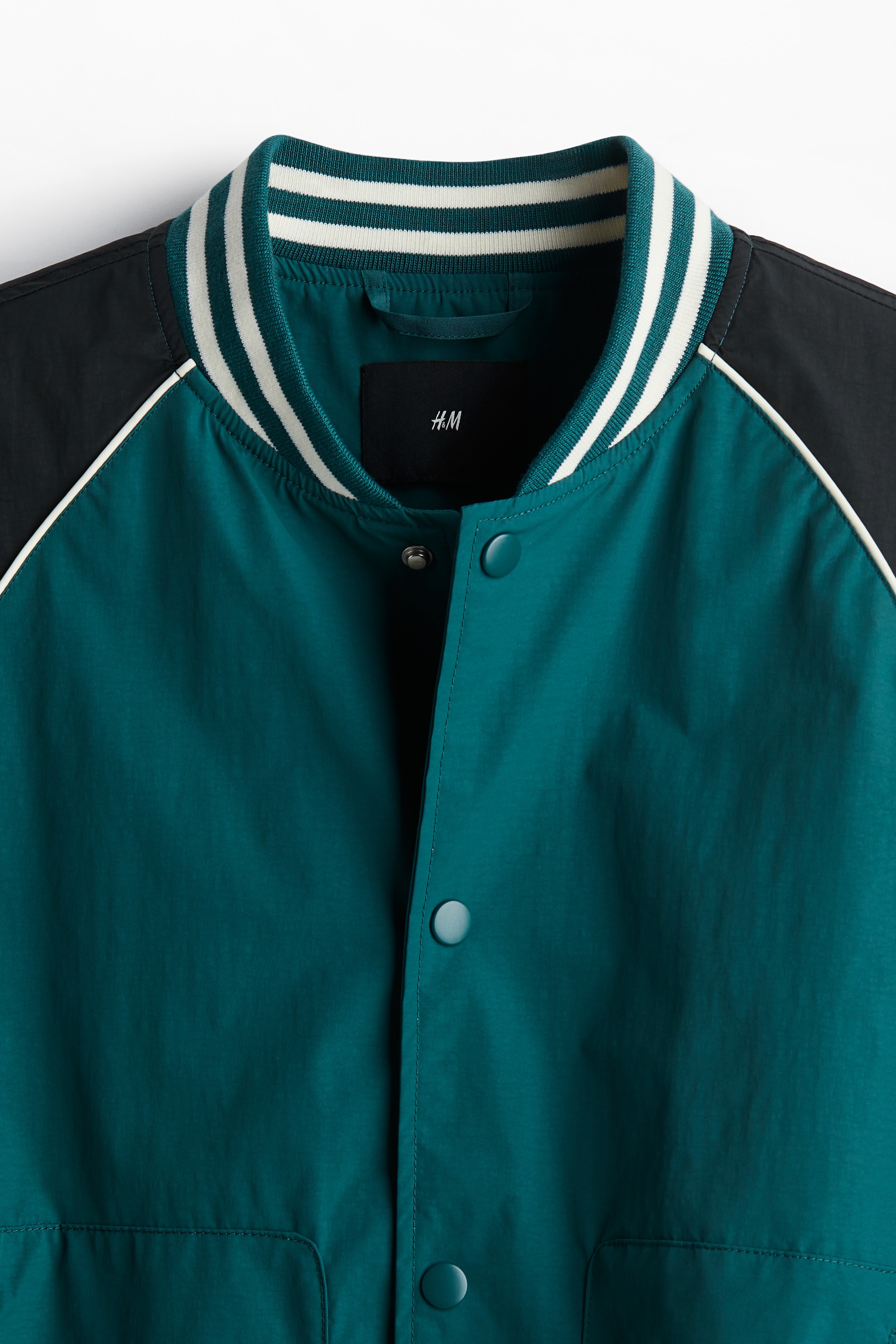 ルーズフィット フライトジャケット - ブラック／ホワイト - Men