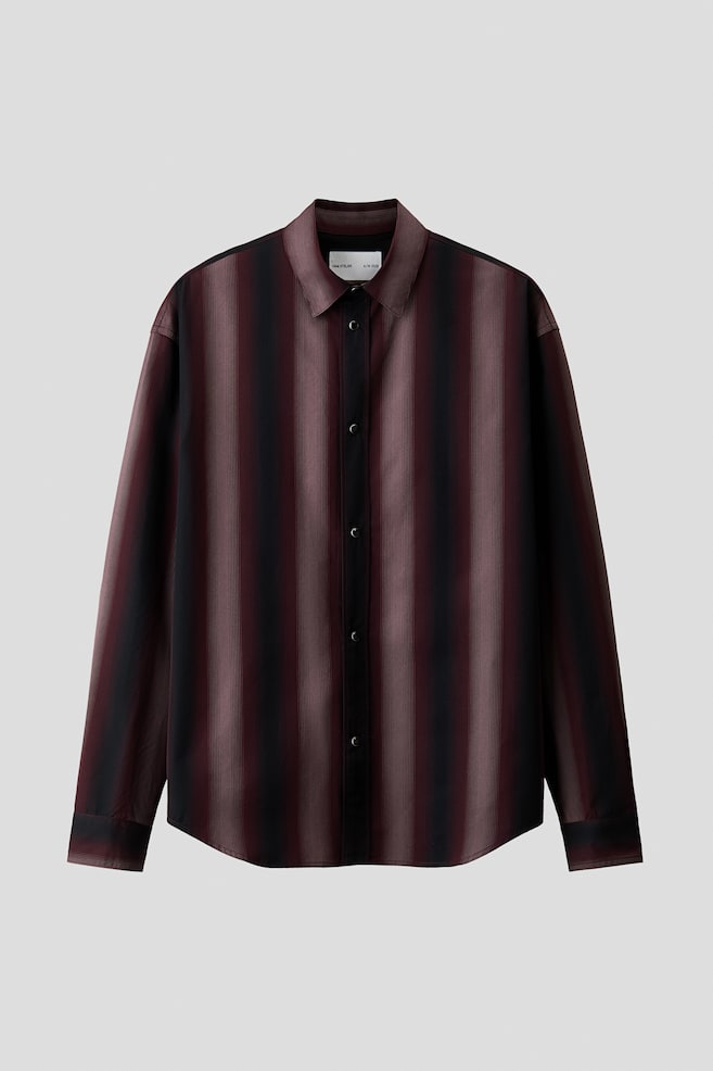 Camisa em algodão pima Regular Fit - Bordeaux/Riscas - 1