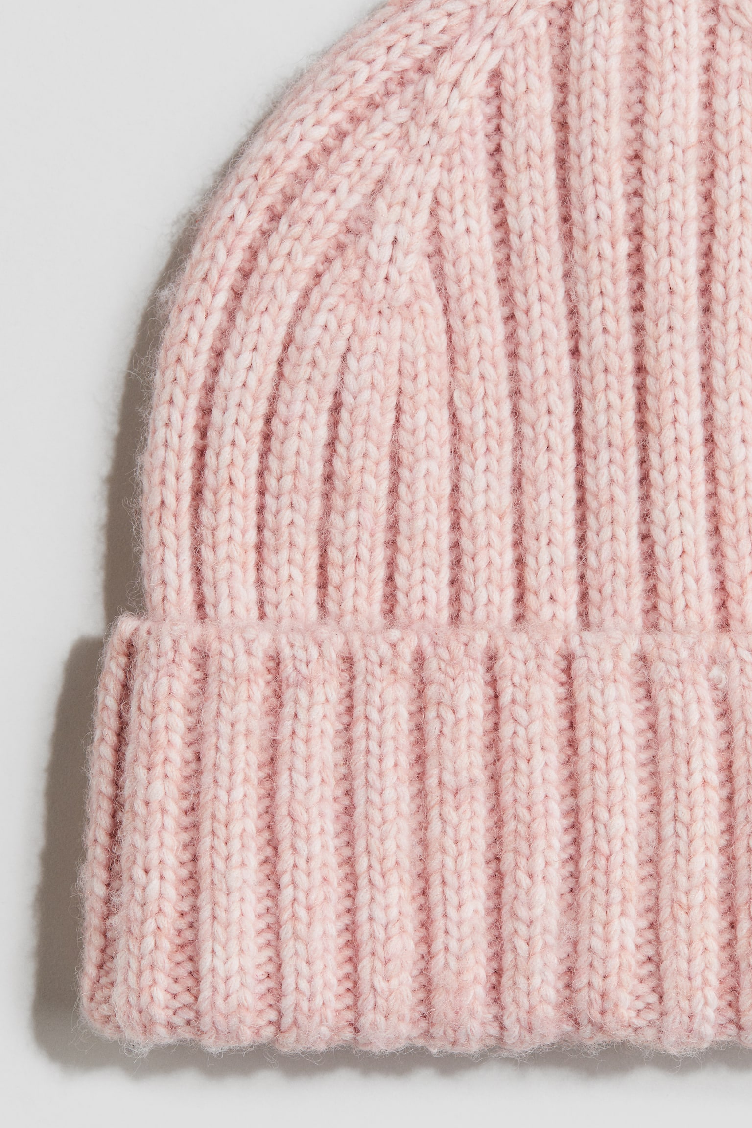 Gorro em malha - Rosa claro/Bege - 2