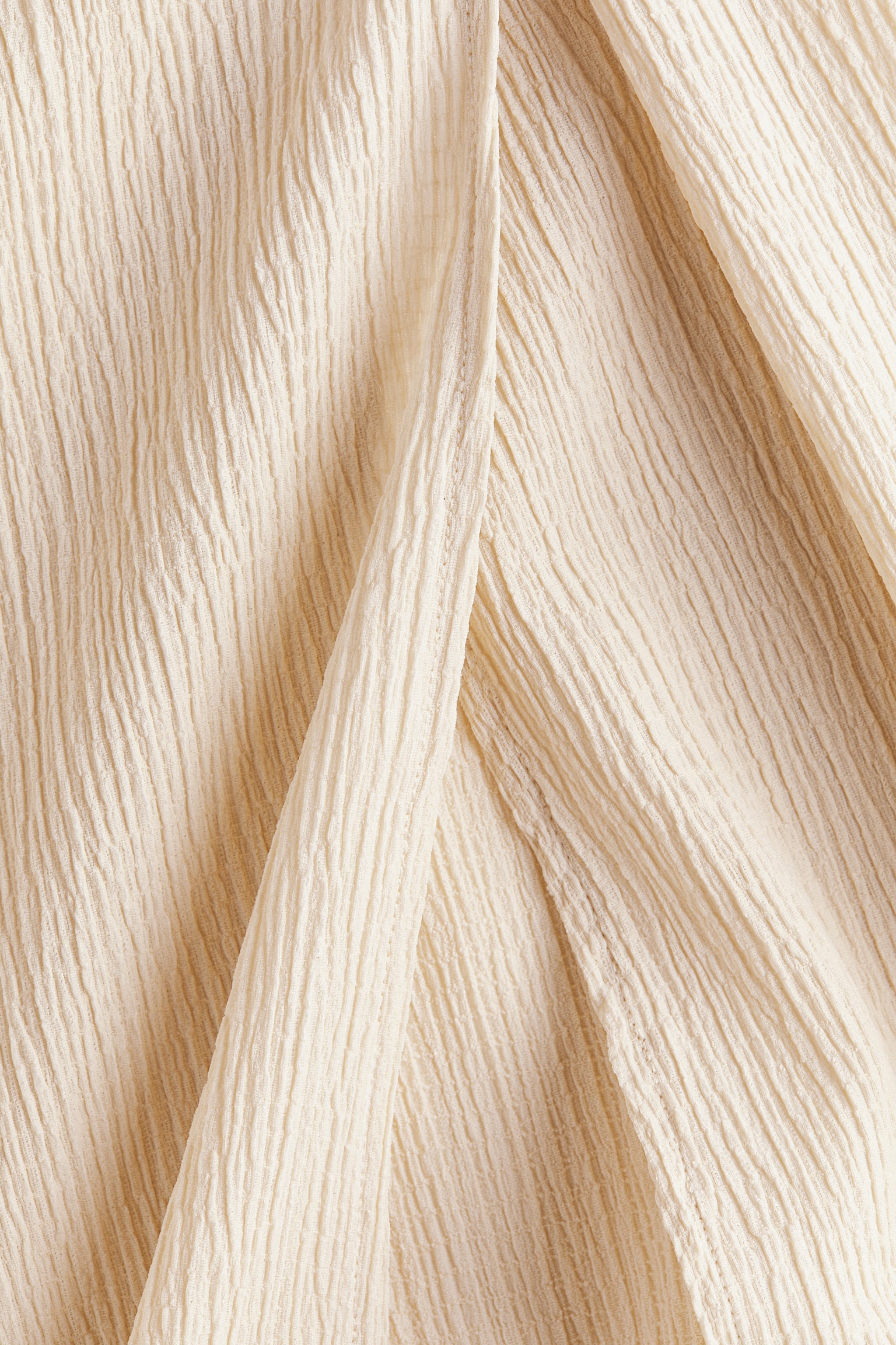Wide wrap-detail trousers - Cream/Light turquoise - 5