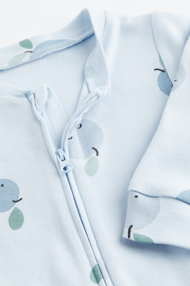 Printed all-in-one pyjamas - Light blue/Blueberries/White/Planets/Light beige/Bears/Natural white/Turtles/dc/dc/dc - 2