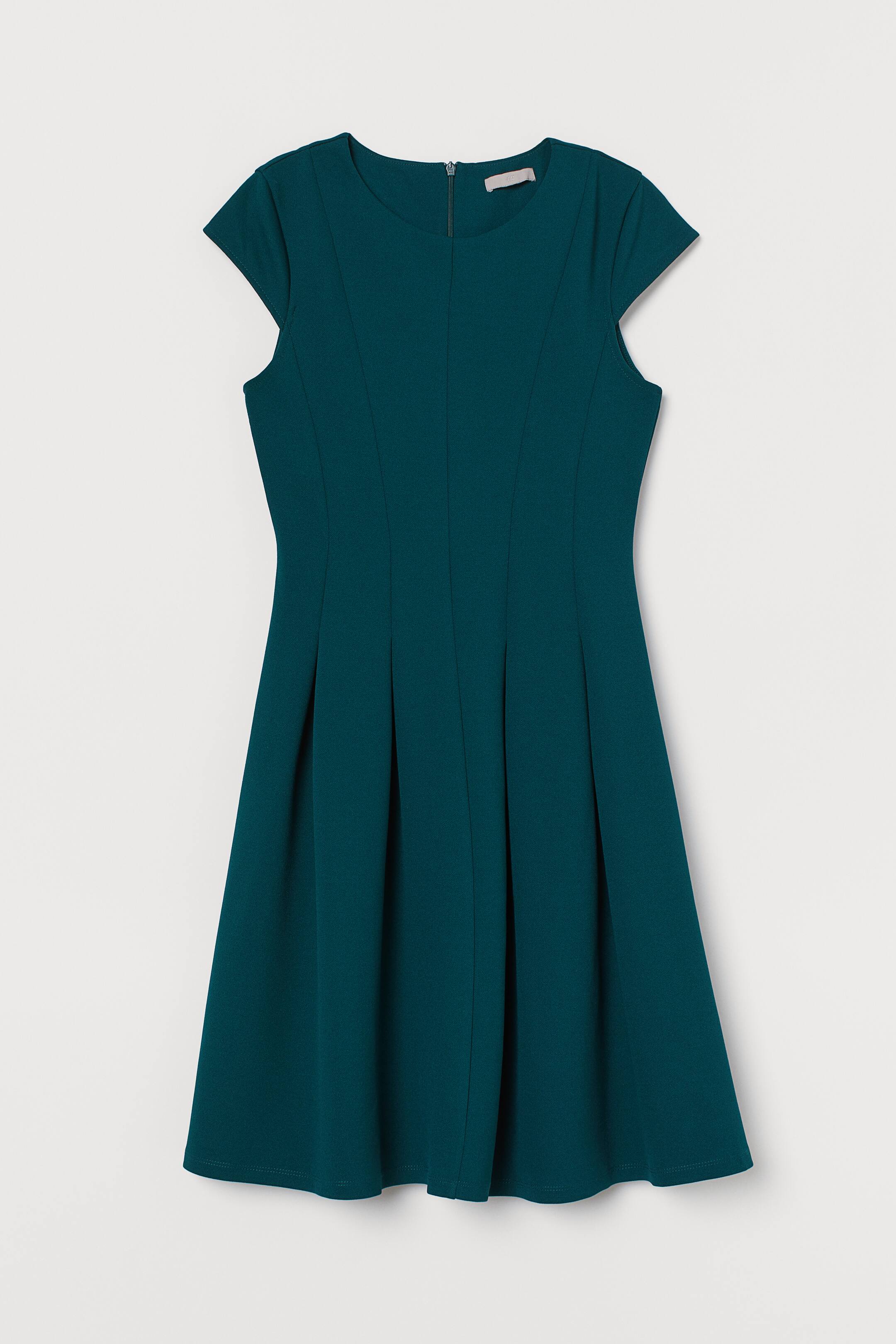 Grotere afbeelding bekijken: Knielange jurk - Donkergroen - DAMES | H&M BE 1