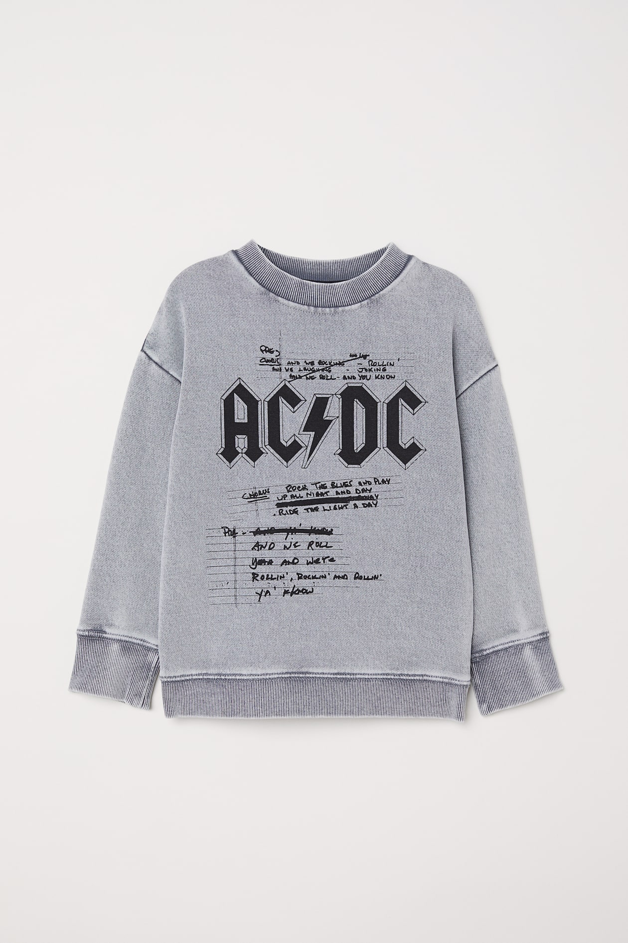 Printed sweatshirt - Grey/AC/DC - Kids | H&M GB