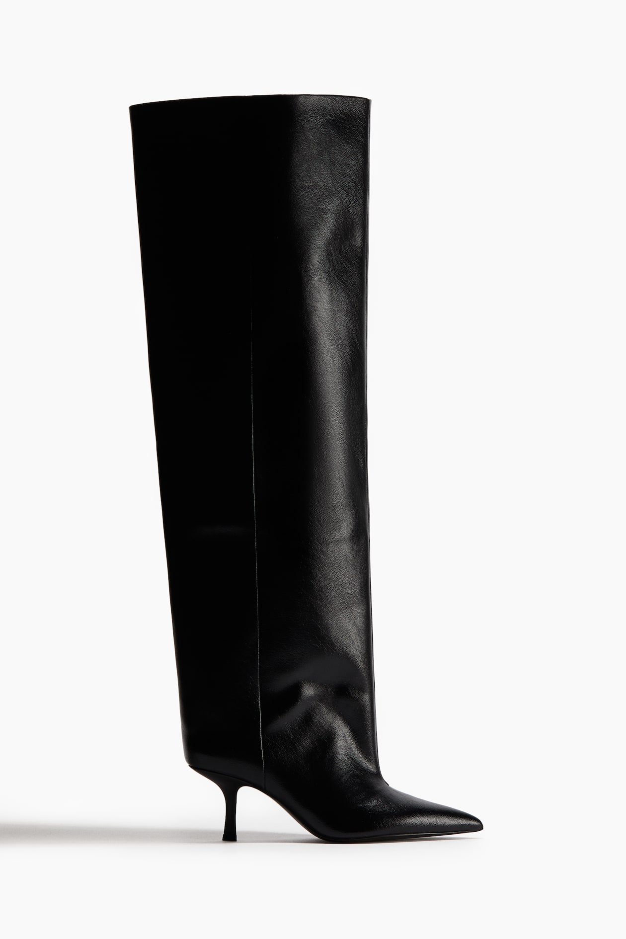 Bottes Vince Blythe Noir Cuir Au-dessus Du Genou - Taille 37.5, Talon Moyen - Occasion