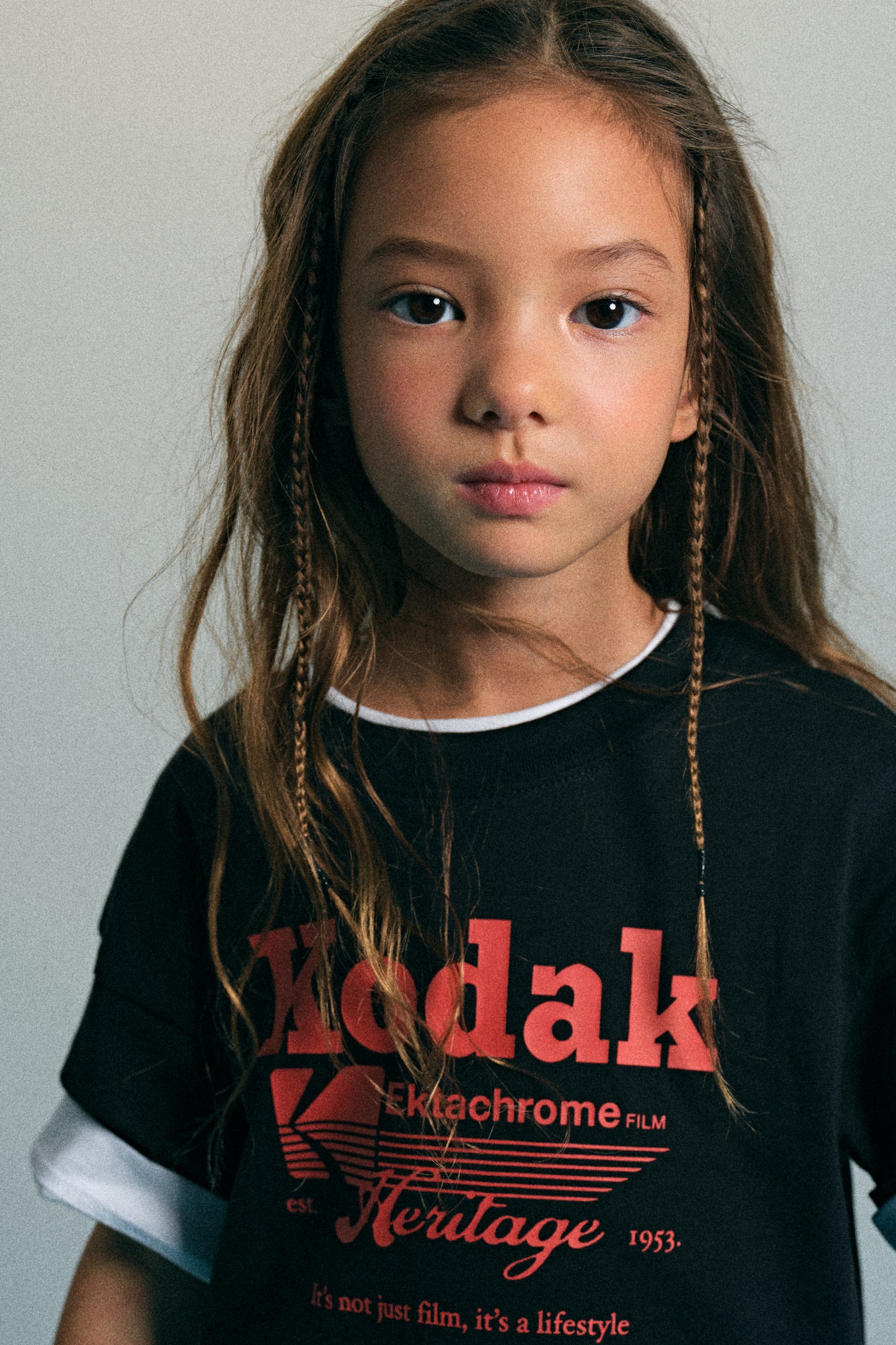 Print-motif cotton T-shirt - Black/Kodak/White/Kodak/Dark khaki green/Kodak - 6