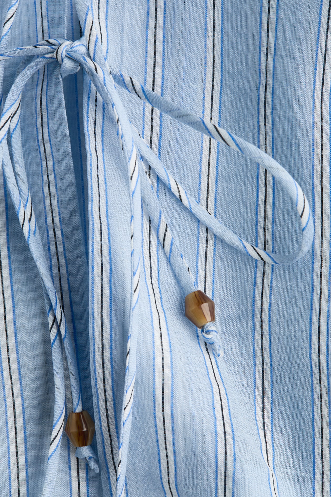 Linen-blend tie-front blouse - image 2