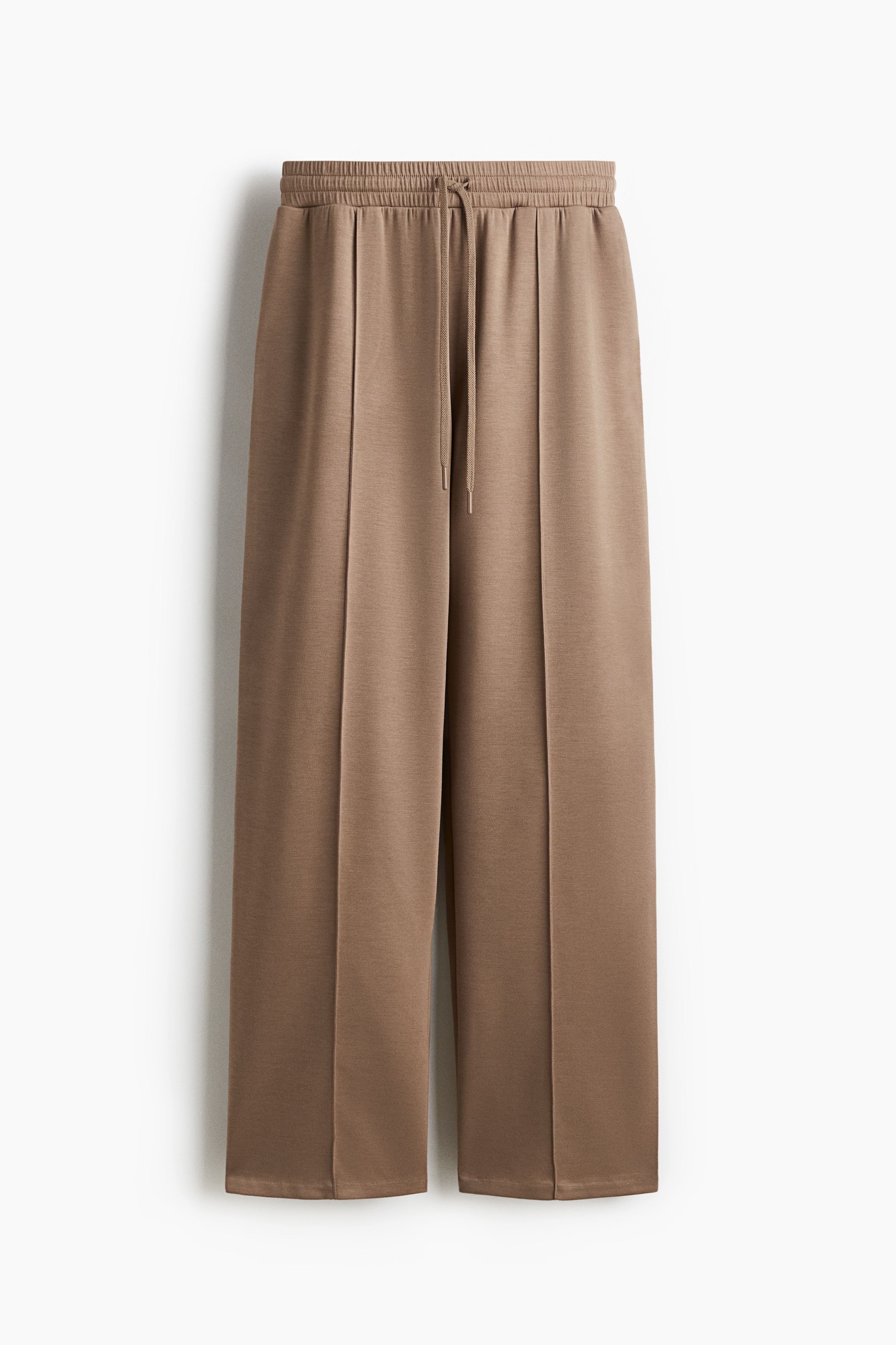 Supersoft crease-front trousers - Dark beige/Cream/Dark brown