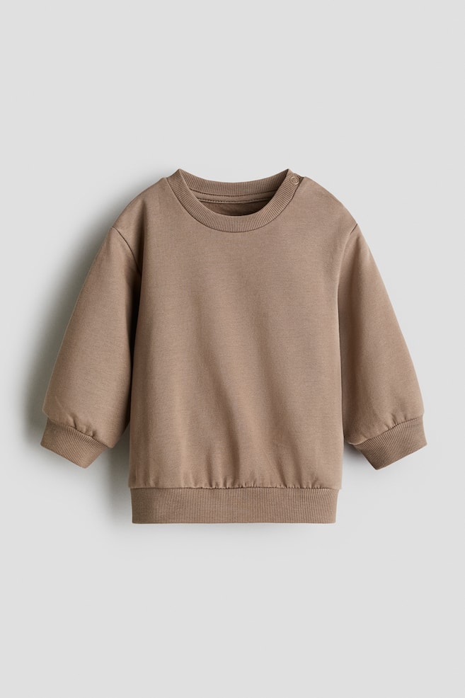 Felpa in cotone - Marrone/Beige chiaro/tartarughe/Rosso scuro - 1