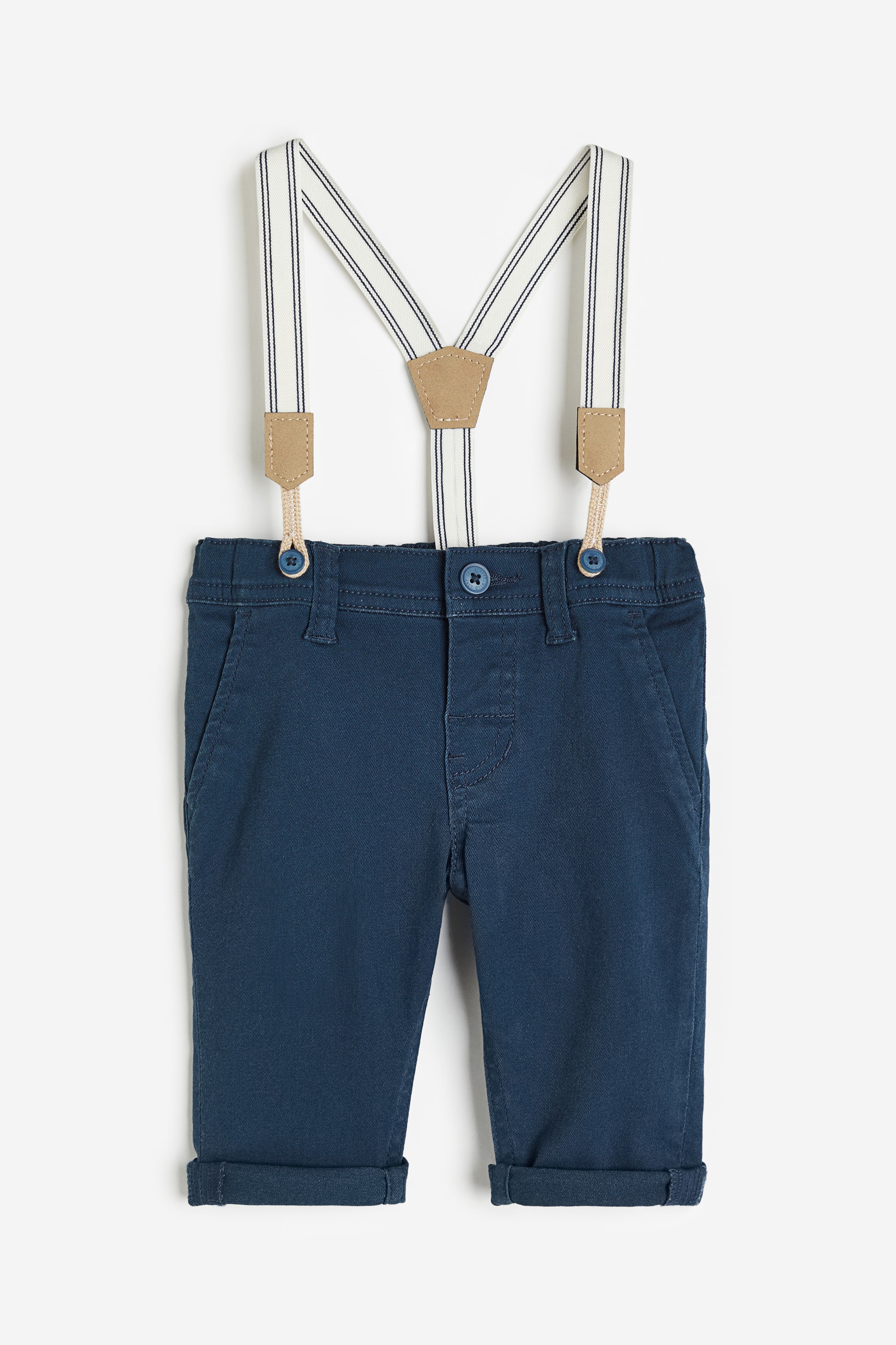 Twill Pants with Suspenders