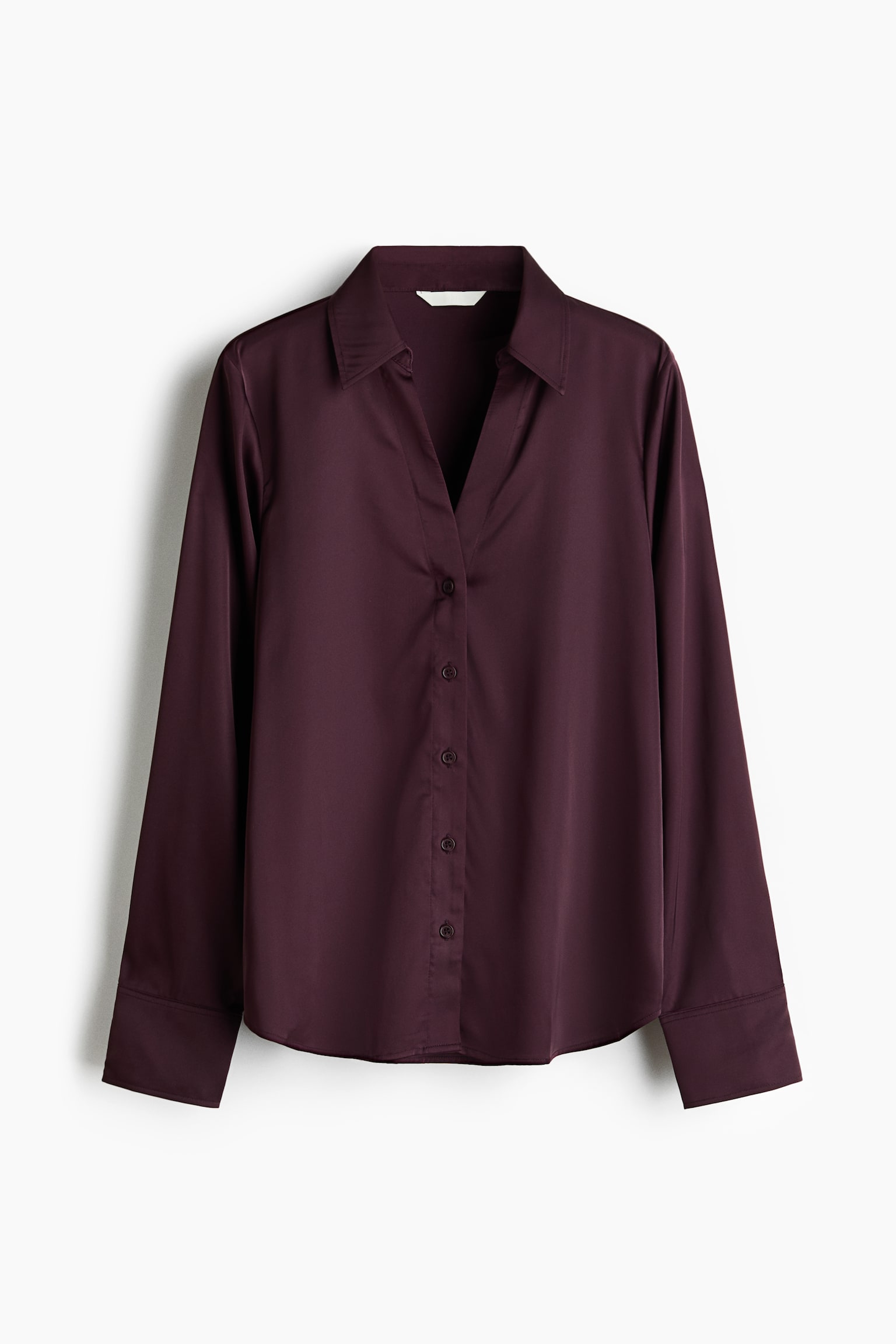 V-Neck Blouse - Dark purple/Black