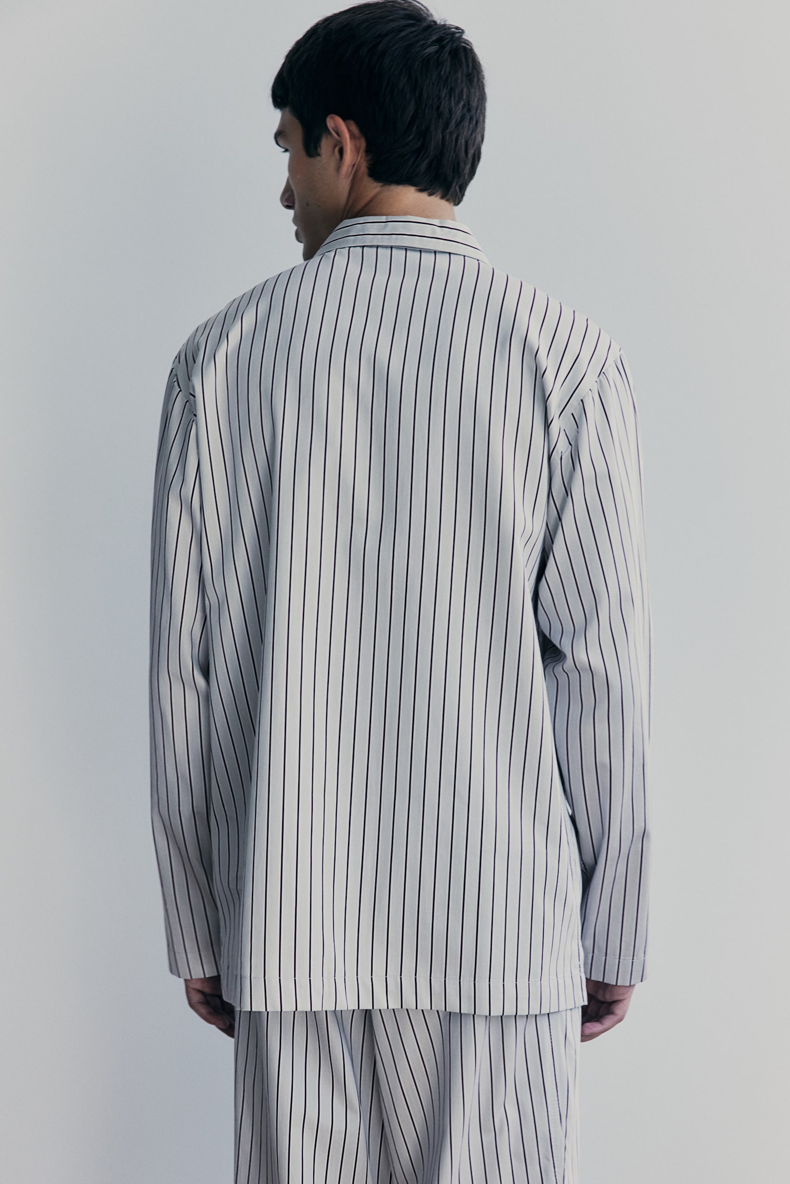 Relaxed Fit Pyjamas - White/Red striped/Light blue/Pinstriped - 5