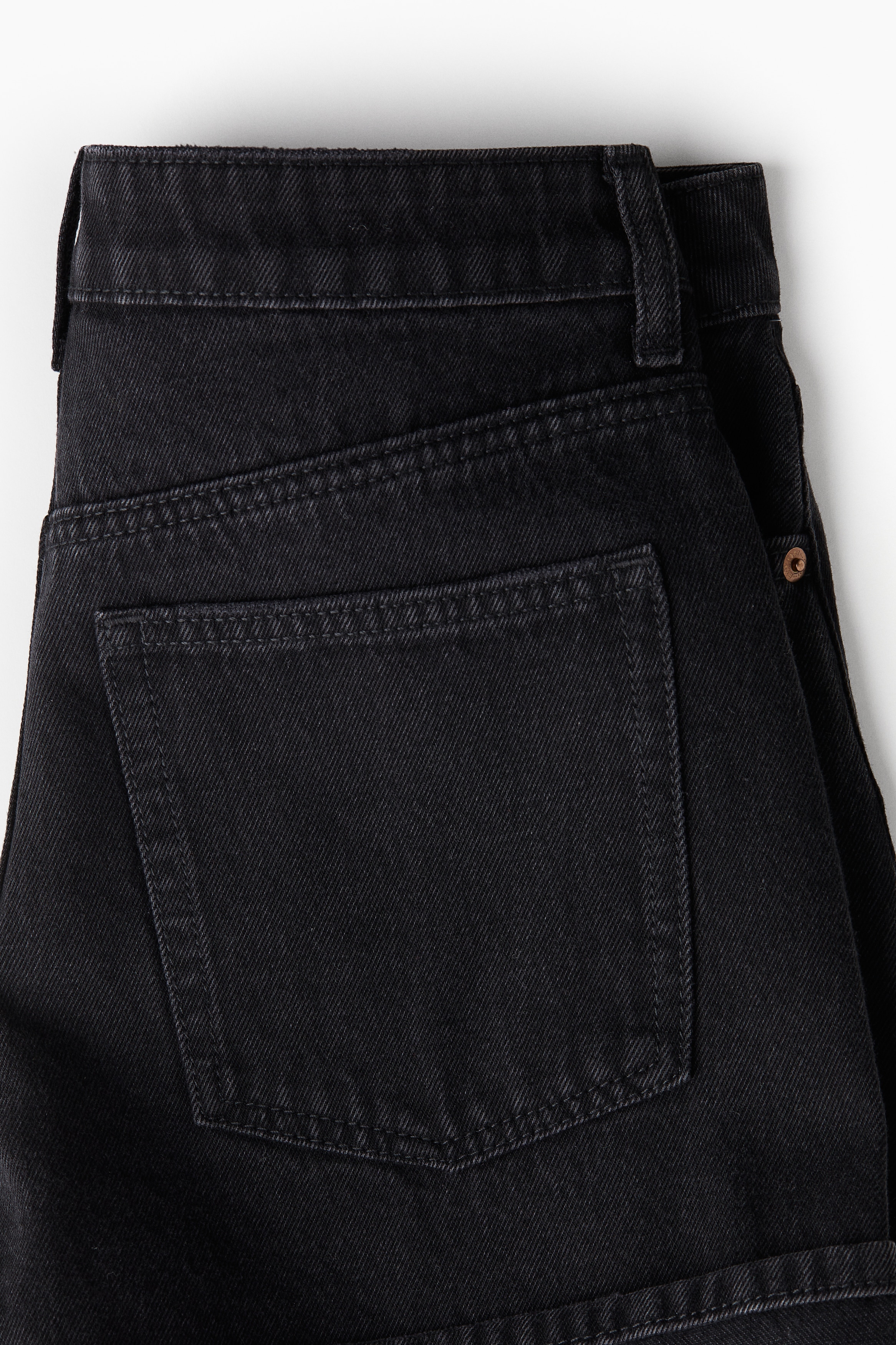 High-waisted denim shorts