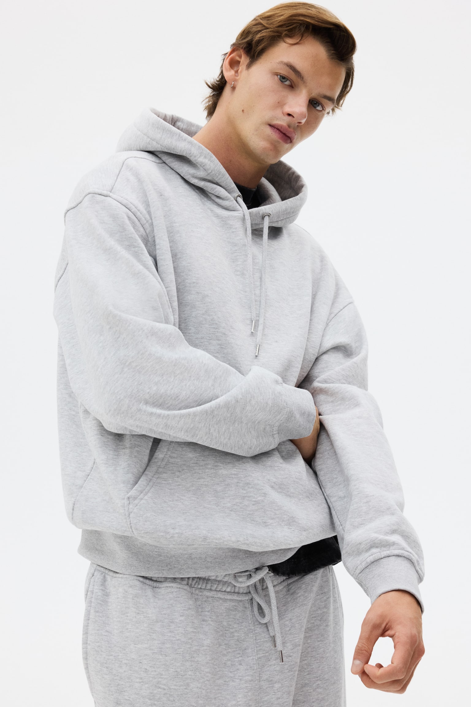 2-piece Loose Fit hoodie and joggers set - Grey marl/Dark grey/Black/Dark blue - 7