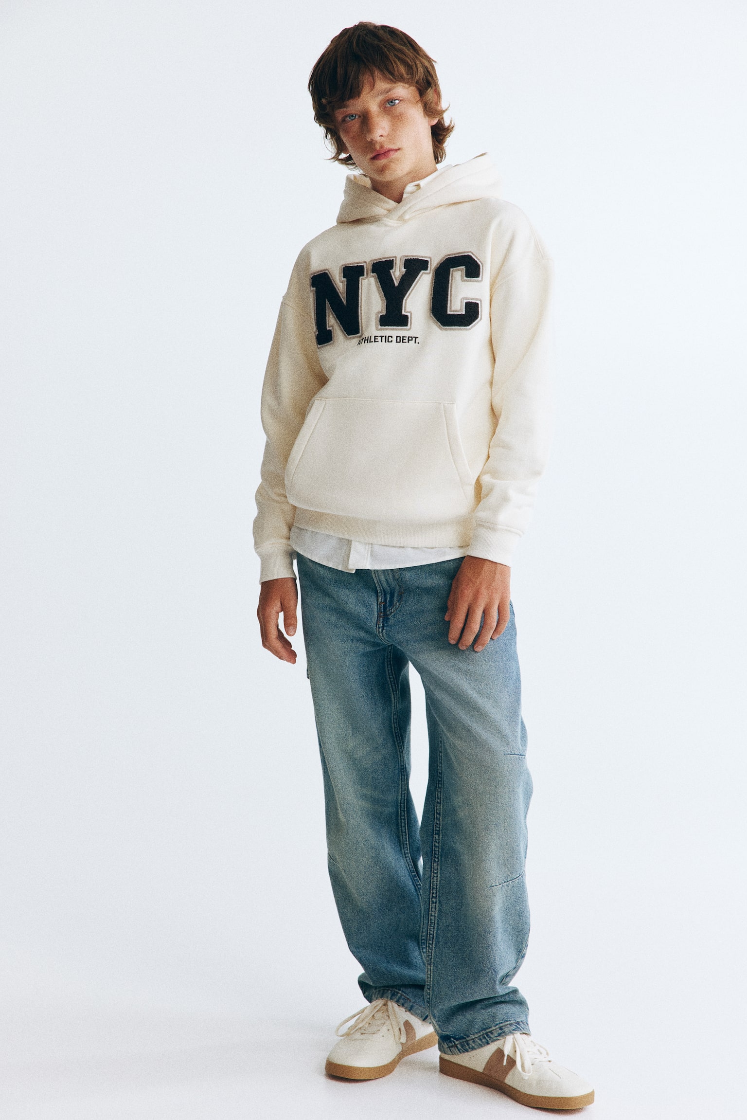 Baggy-Fit Carpenter Jeans - Washed denim blue/Washed denim gray - 1