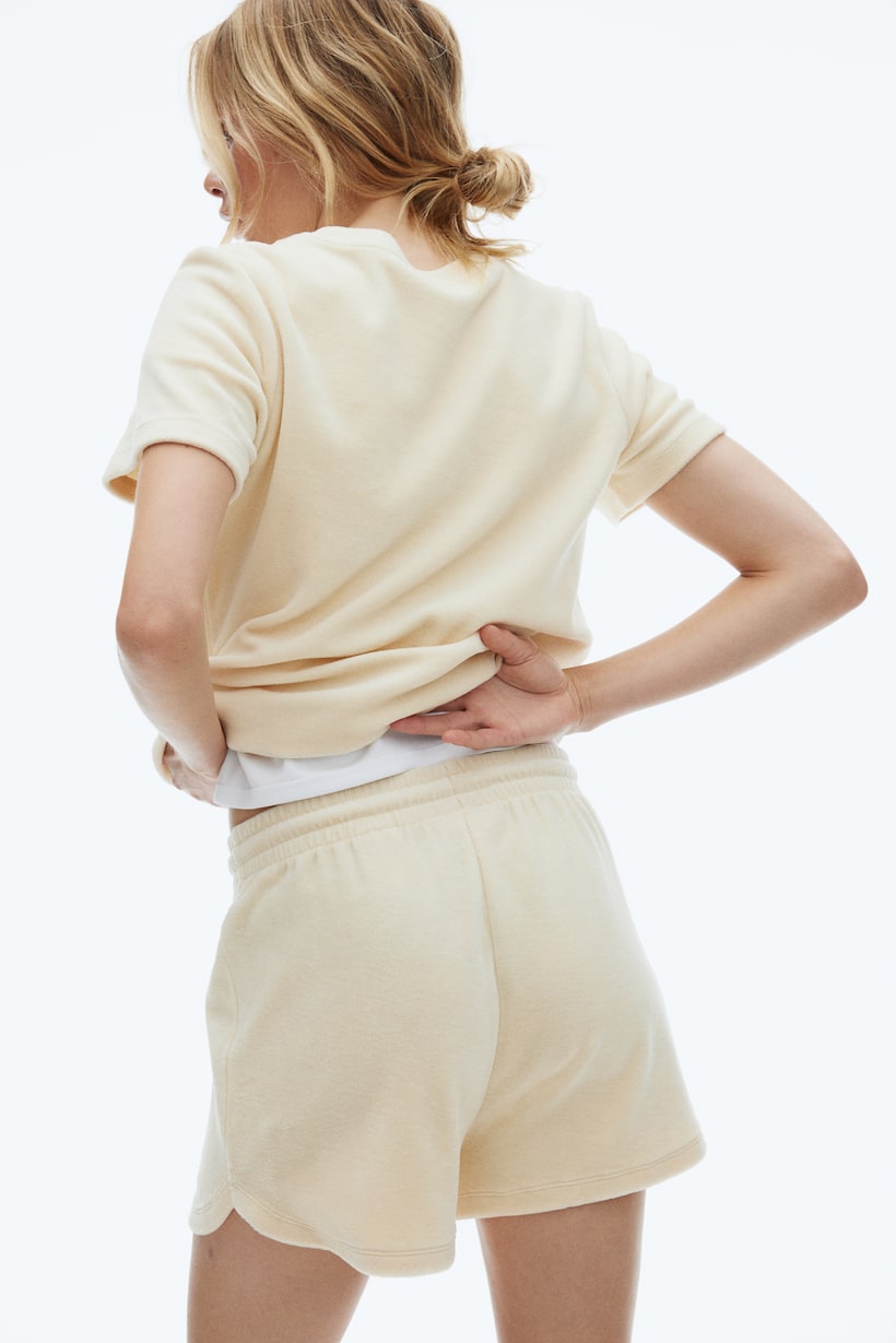 Générique Short Lin Coton Femme Été Chic Large Fluide Pas Cher Shorts Short En Lin Mélangé Avec Cordon De Serrage Short Femme Mode Été Hot Bermudashort S Pantalons Casual Lin Coton (Beige