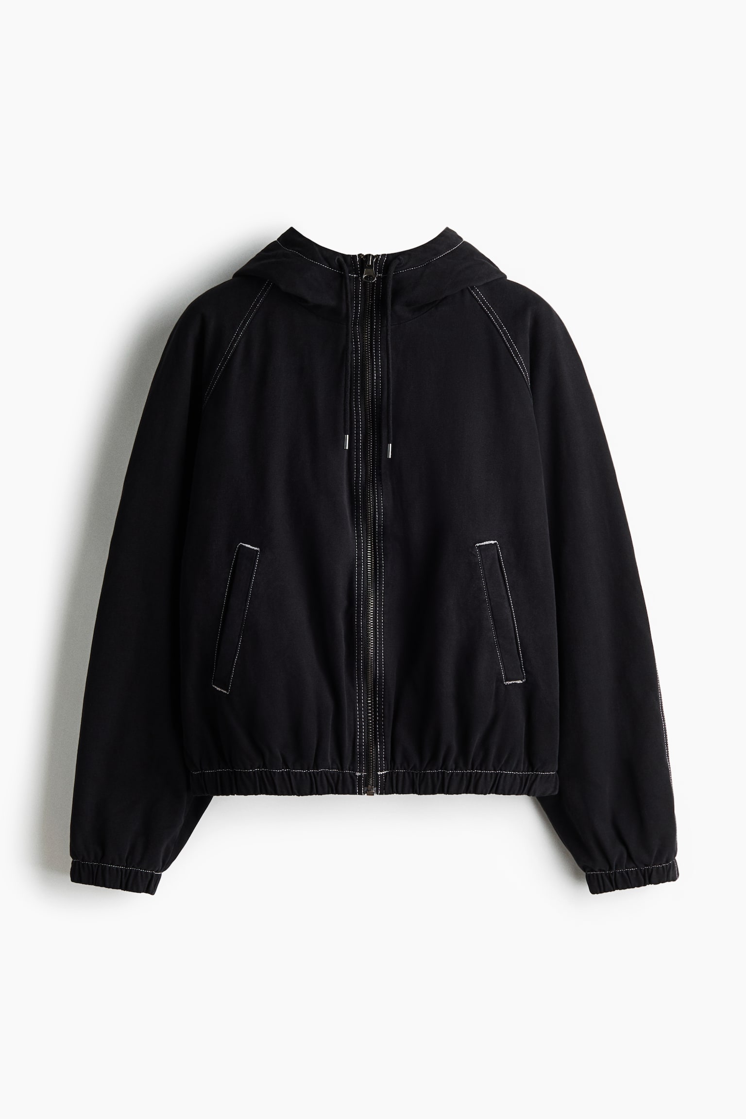Padded canvas jacket - Black/Dark mole - 2