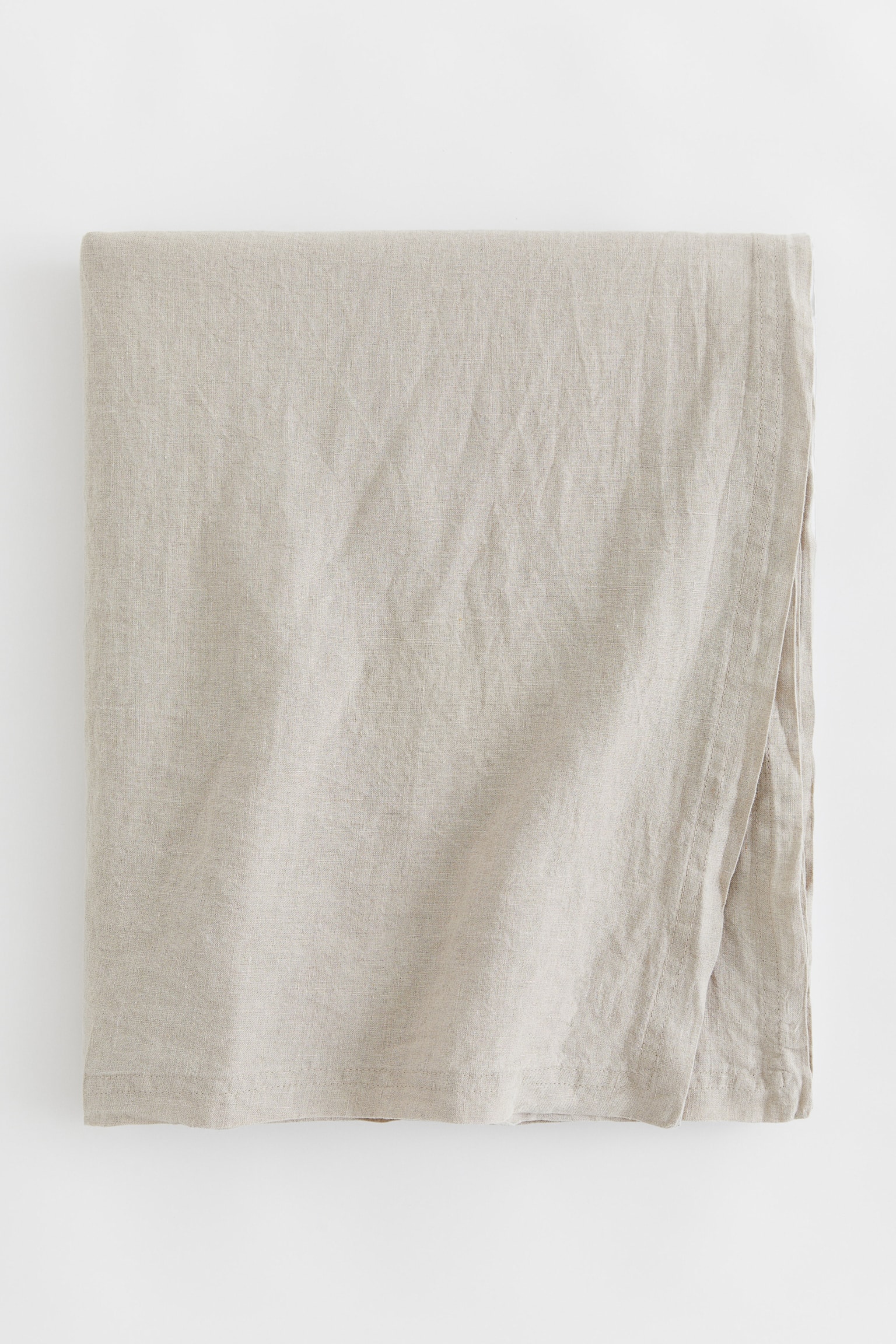 Washed linen tablecloth - Beige - 1