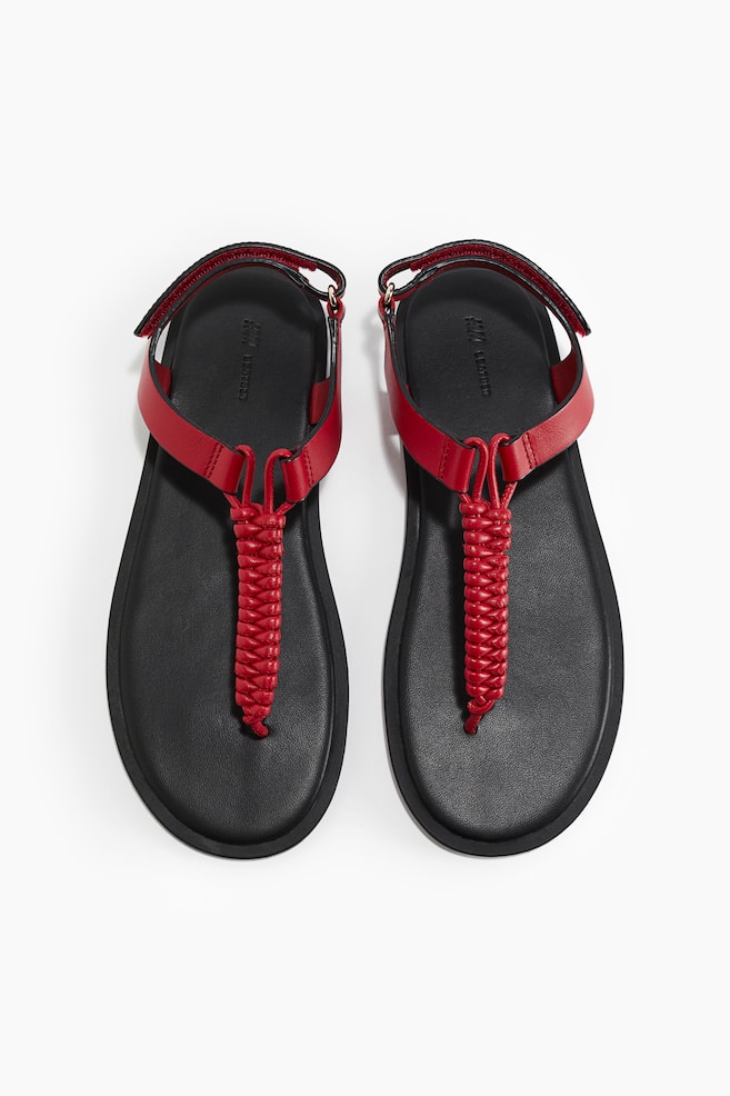 Sandalias de piel - Rojo - 1