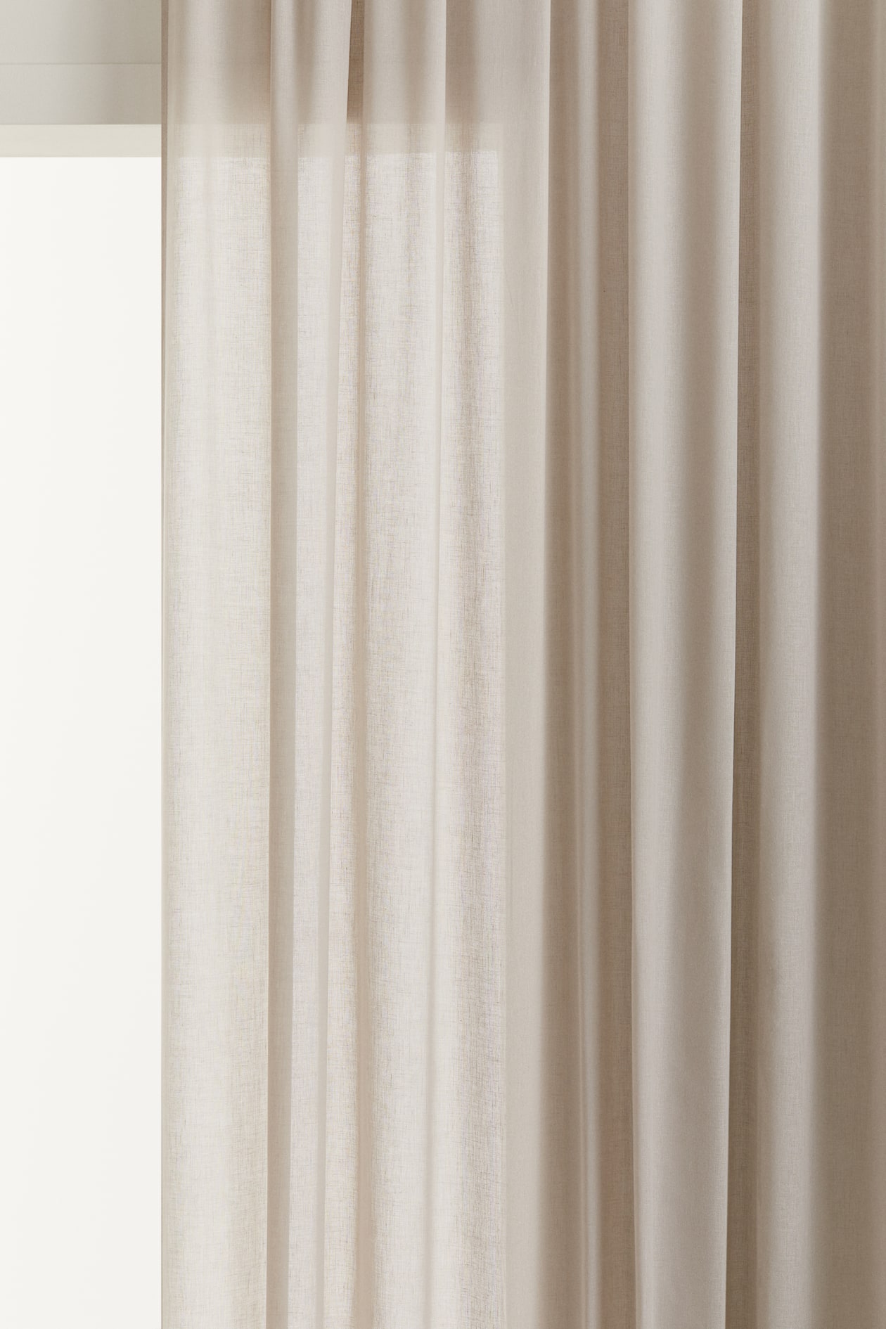 2-pack Airy Curtain Panels - Light beige - Home All | H&M US