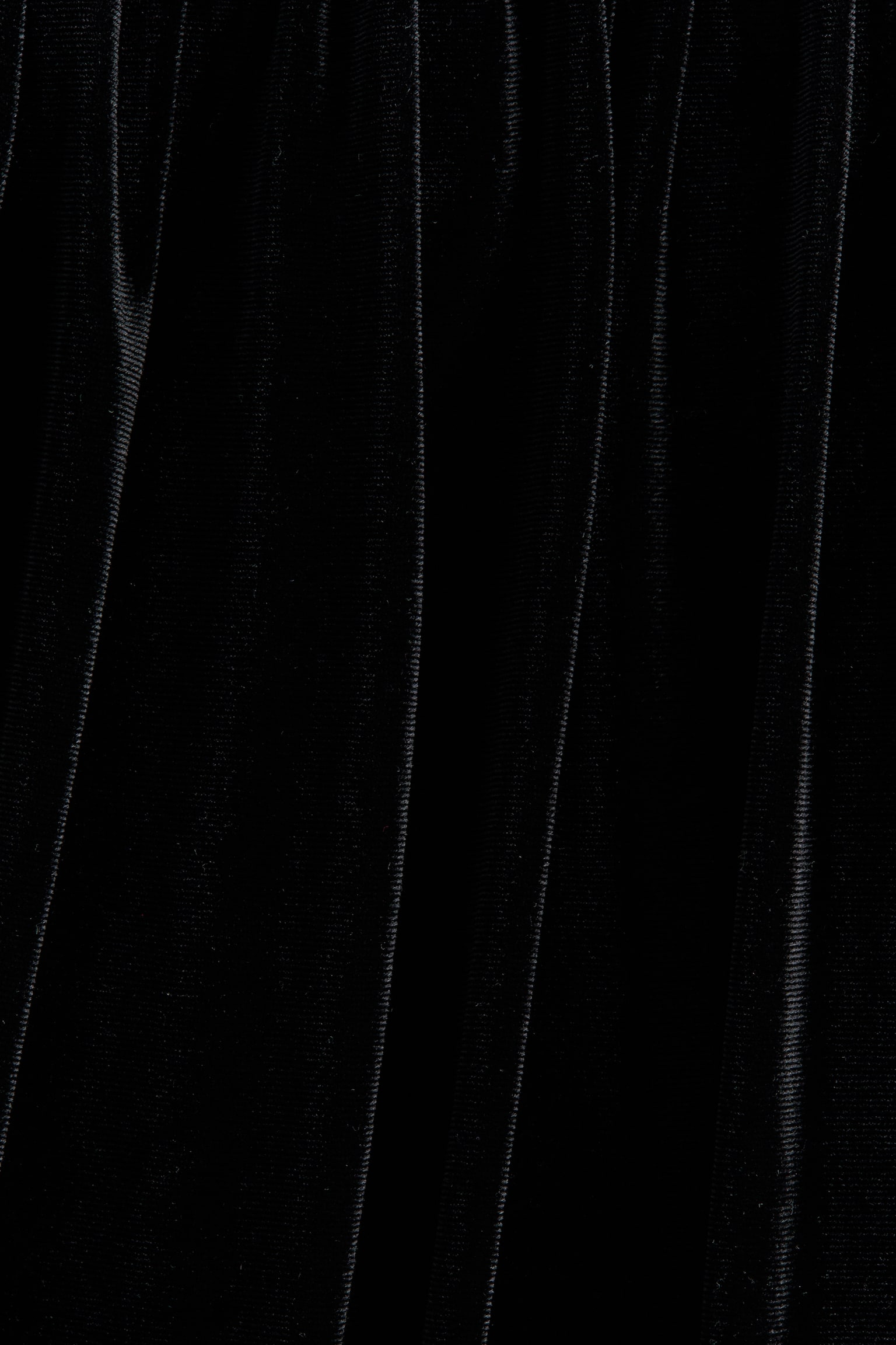 Vestido de terciopelo con cuello - Negro - 2