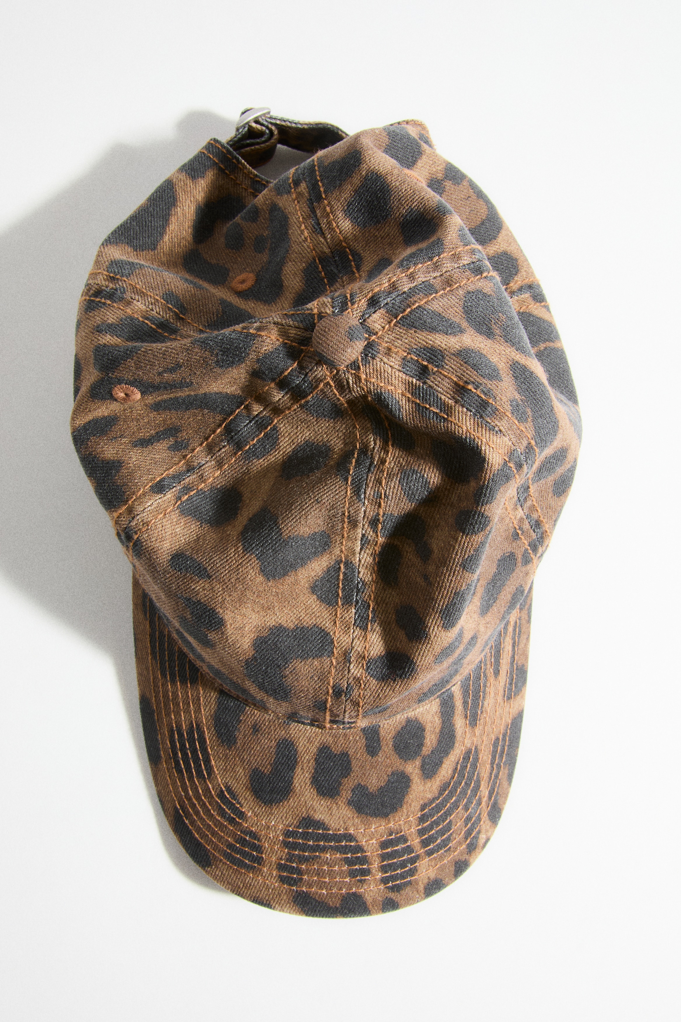 Casquette en twill délavé - Marron/imprimé léopard/Gris foncé/imprimé léopard
