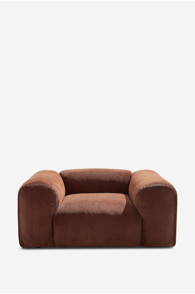 Wenju-sessel - Braun/Schwarzweiß/Offwhite - 1