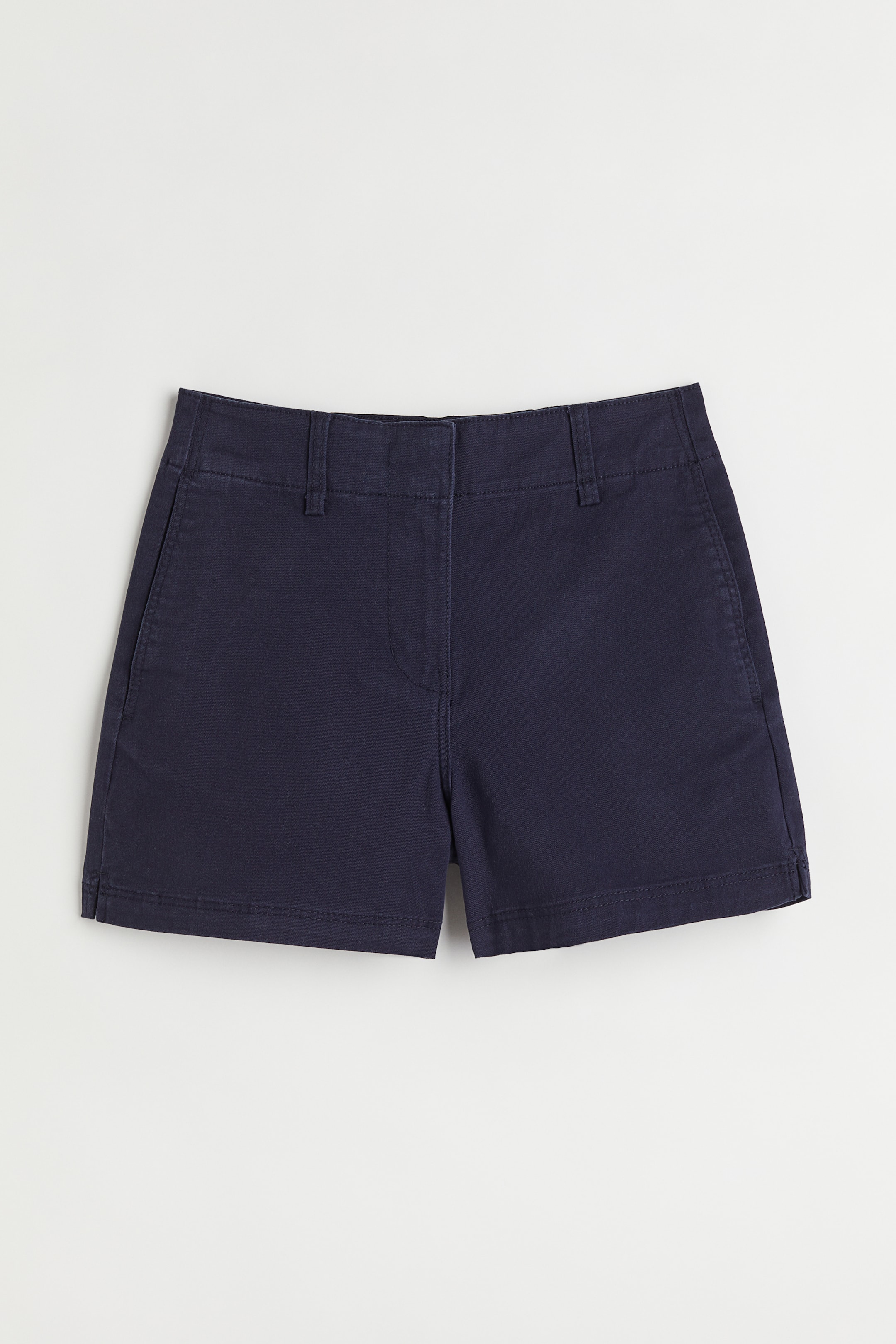 Xem ảnh lớn hơn: Quần short cotton dệt chéo - Màu xanh dương đậm - Ladies | H&M VN 1