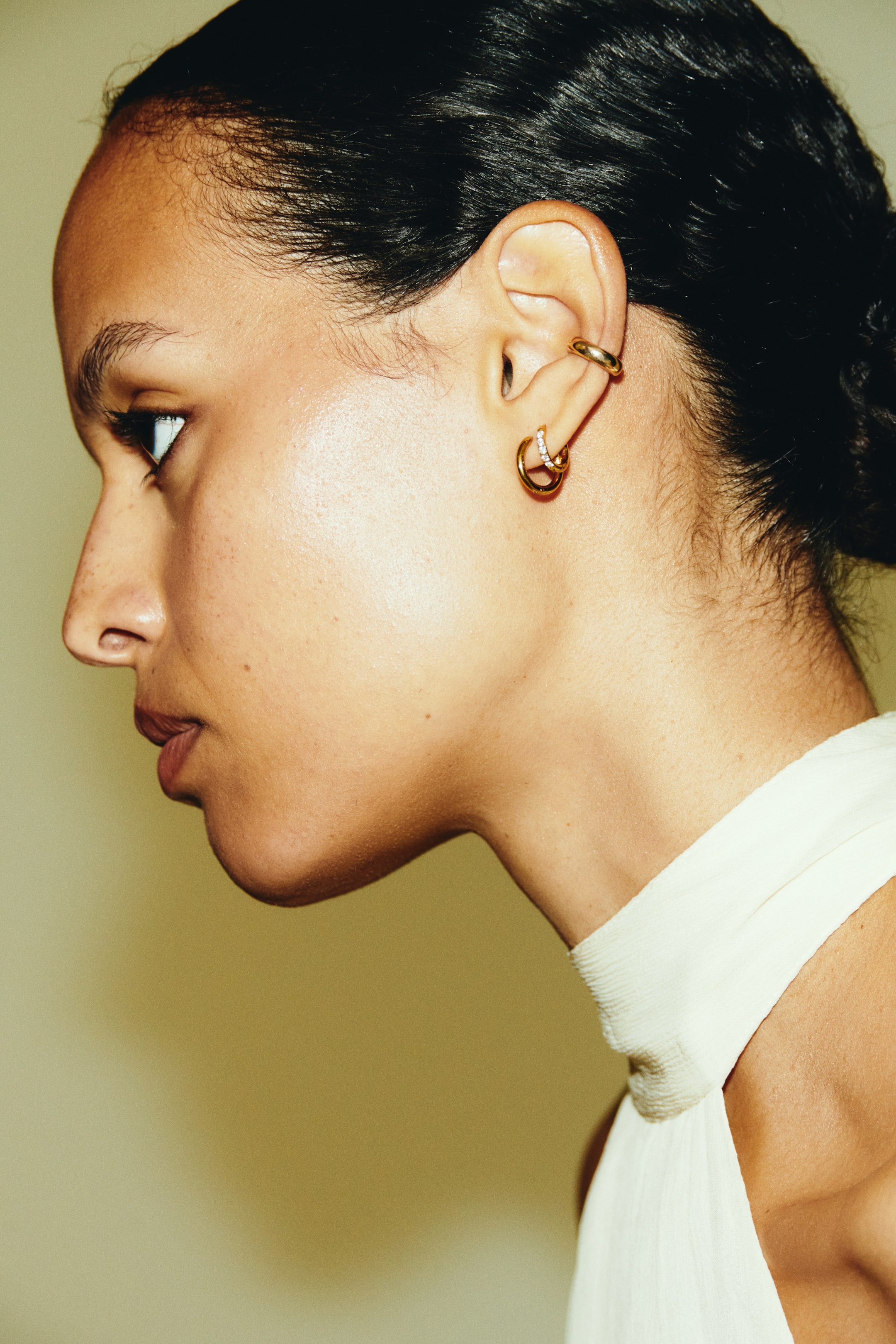 2 Pairs Waterproof Hoop Earrings