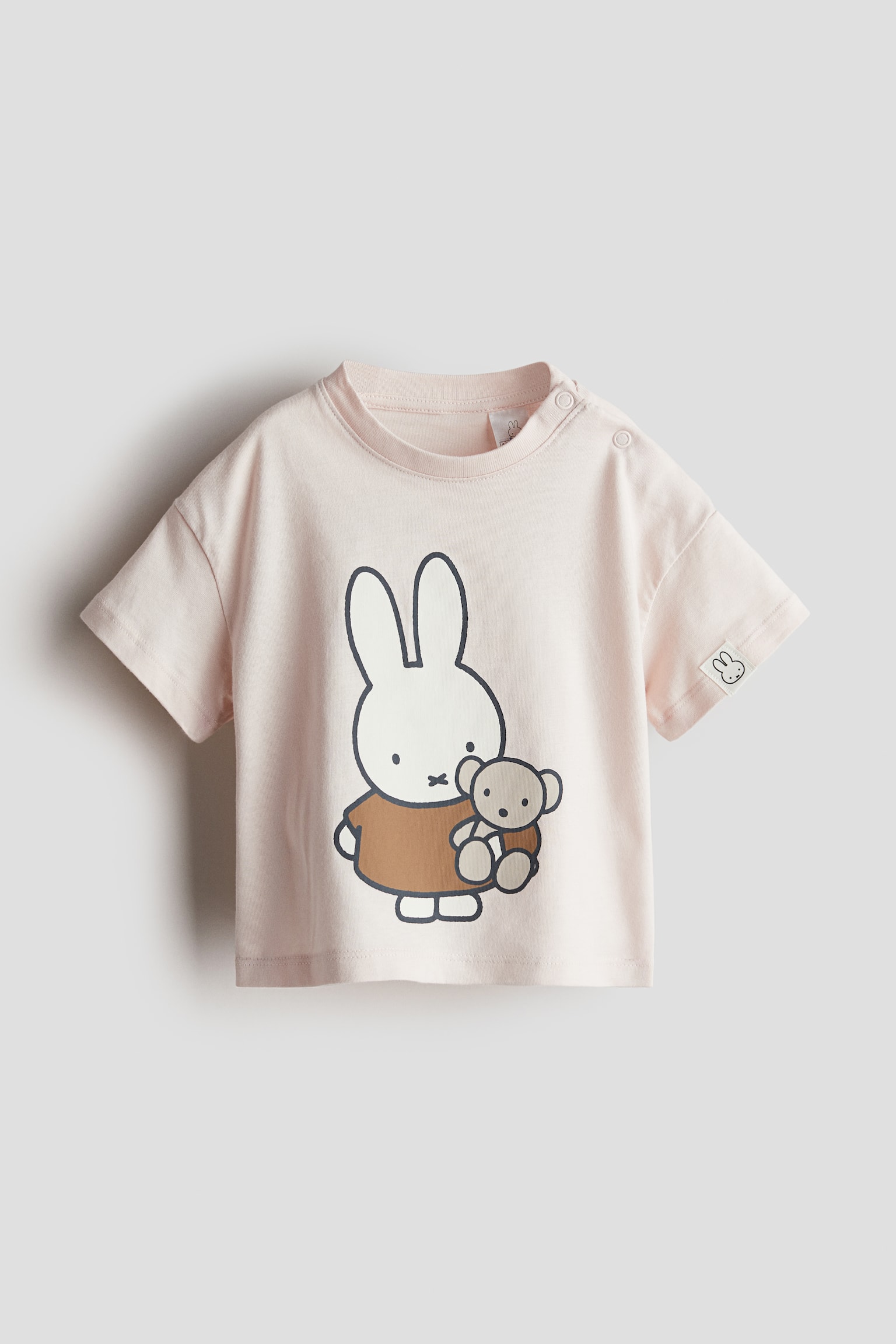 Print Cotton Tee - Powder pink/Miffy - 1