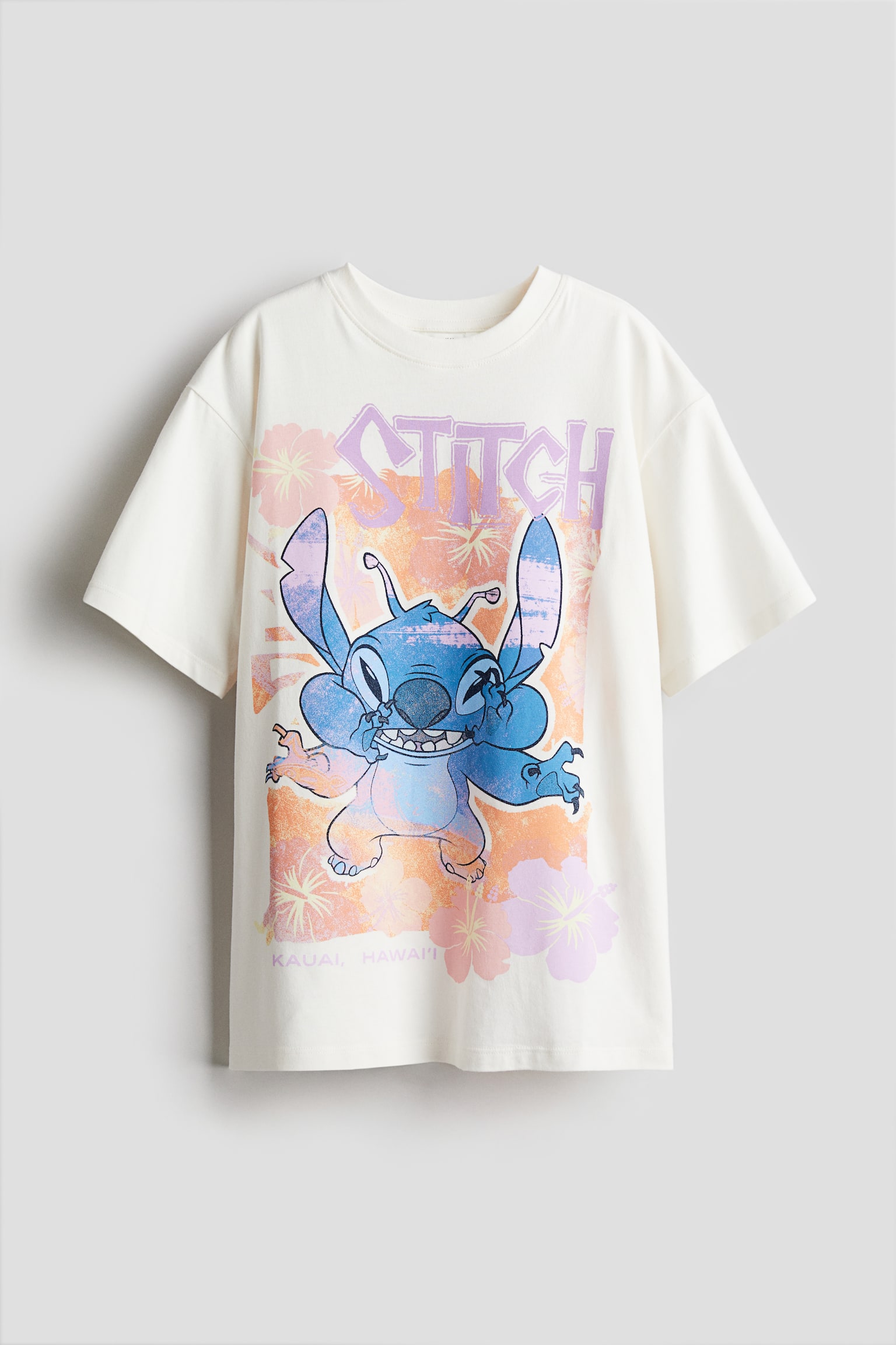 Oversize Print Tee - White/Lilo & Stitch/White/Ariana Grande - 1