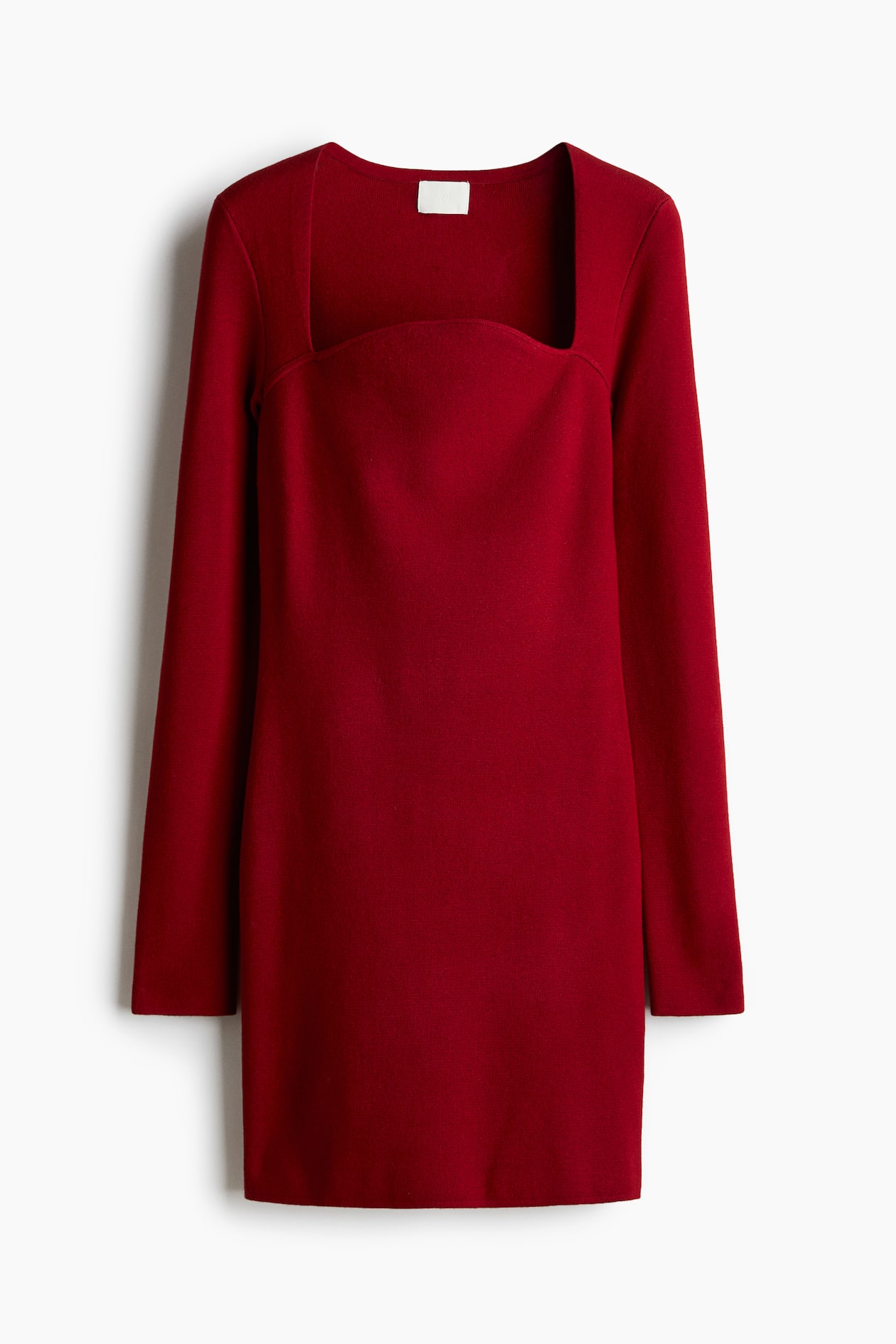 Women's Dark red Knitted mini dress | H&M Women's Dark red Knitted mini dress | H&M