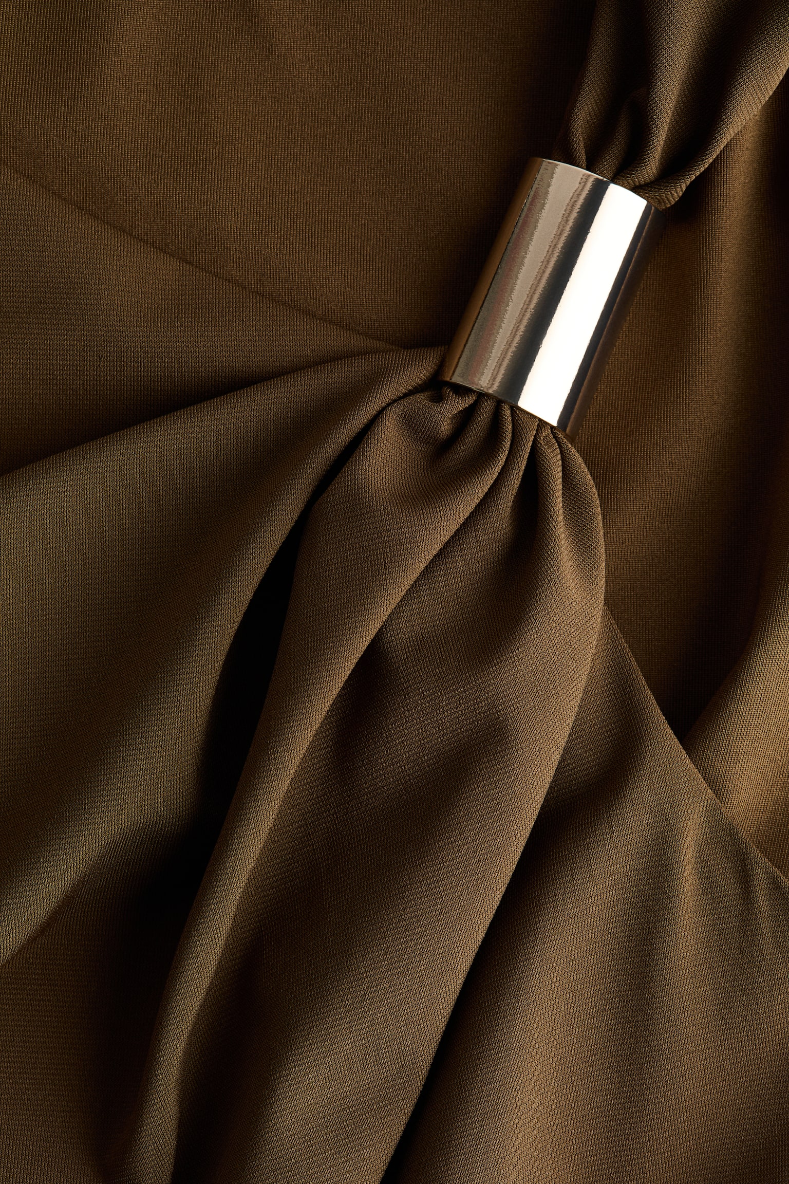 Draped top - Brown/Black/Light beige - 6