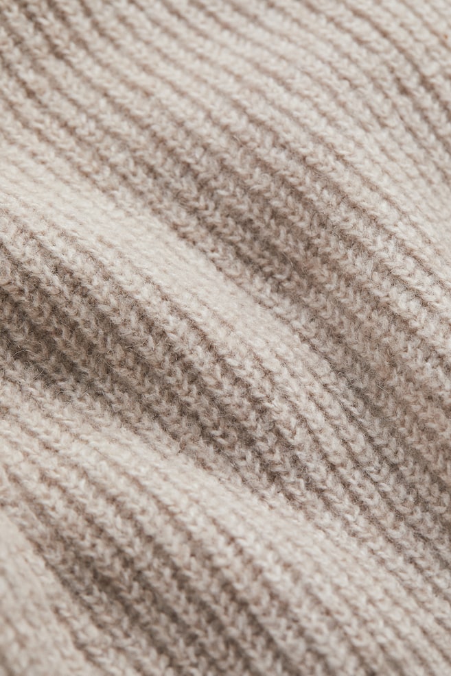 Rib-knit top - Beige/Light pink - 4
