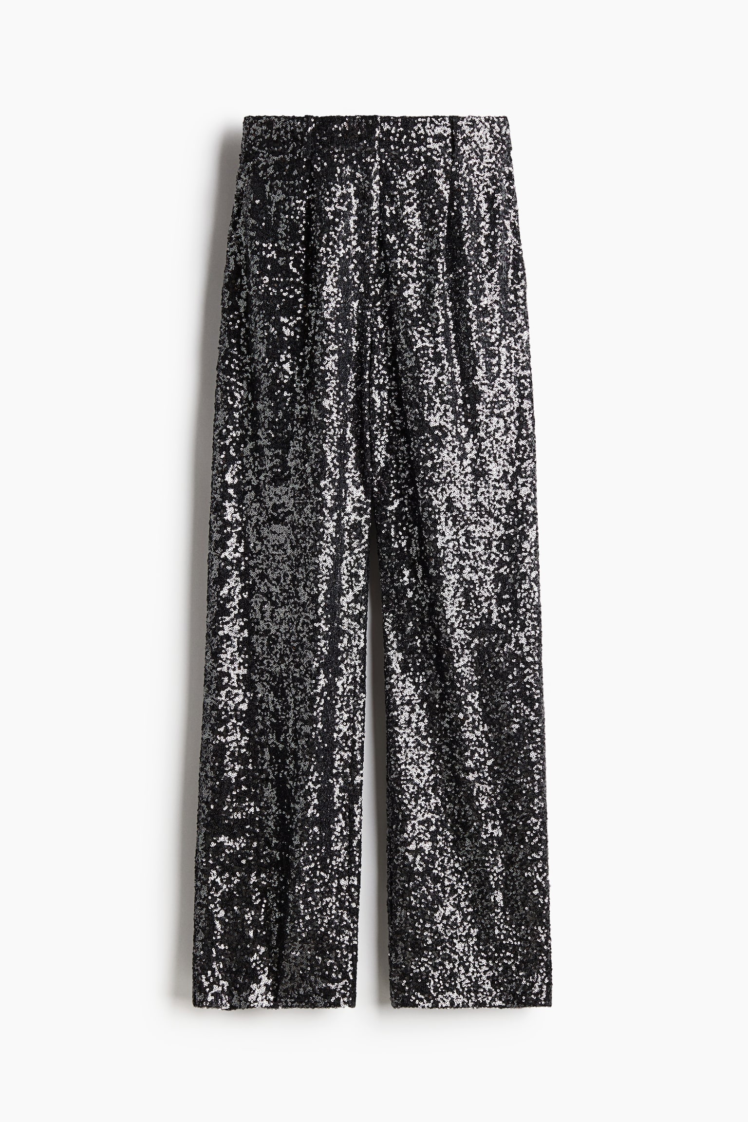 Sequined trousers - Dark grey/Silver-coloured/Cream - 1