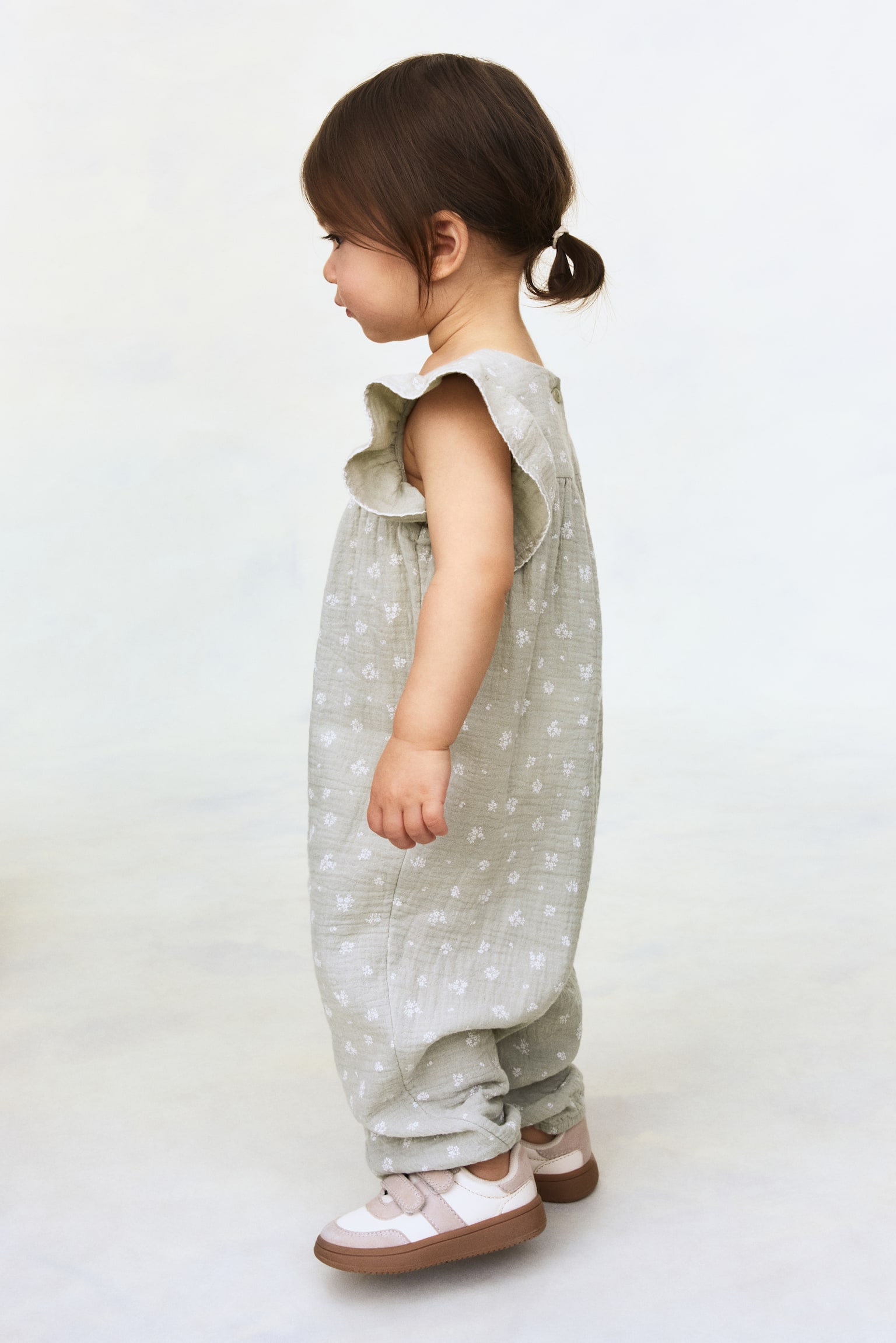Детский комбинезон H&M Cotton Jumpsuit, цвет: Зелёный / С принтом — фото 3