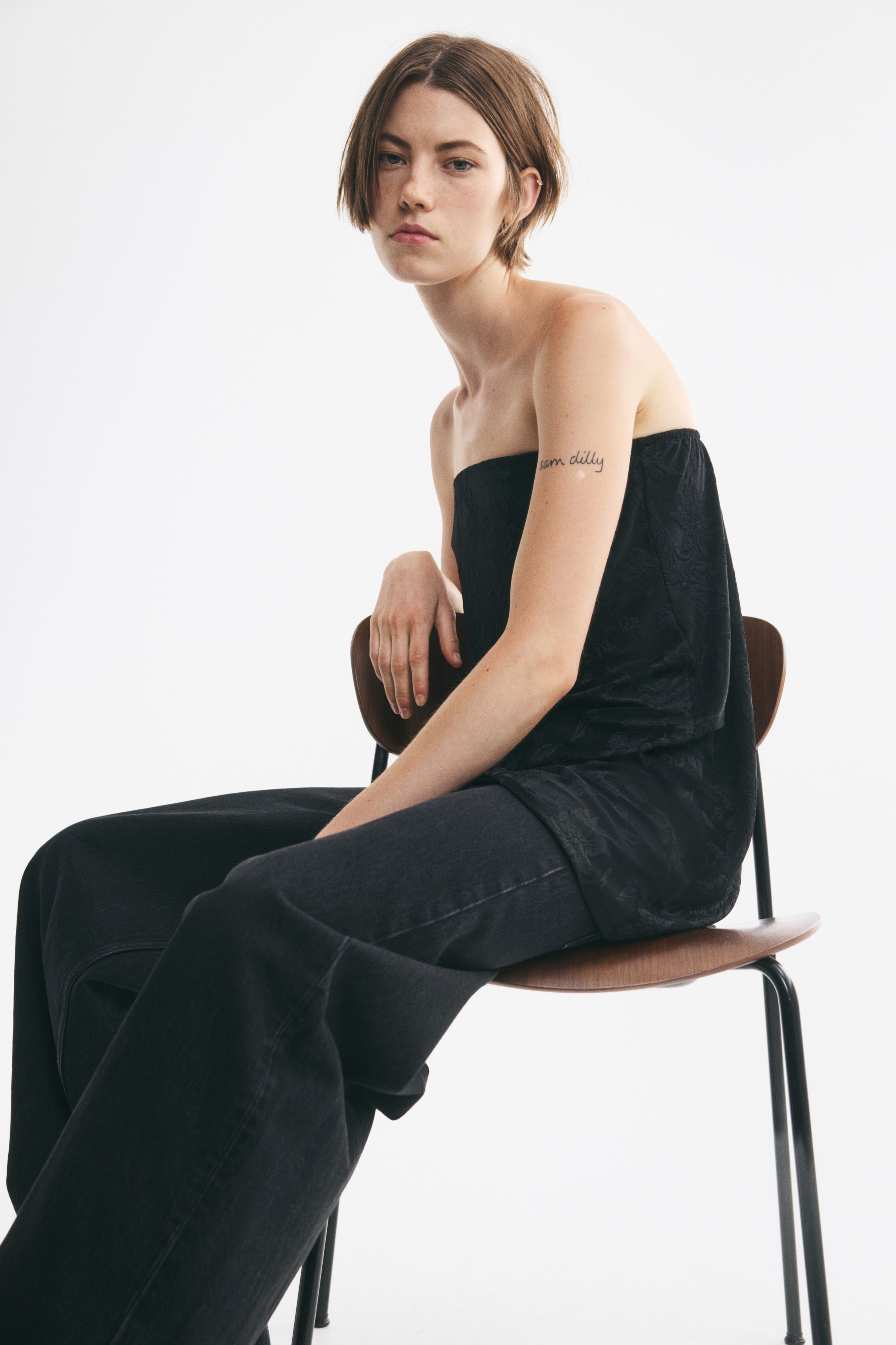 Haut bandeau en jersey jacquard