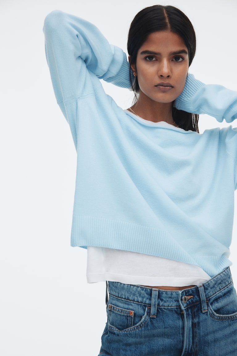 Pullover a spalle scoperte Azzurro DONNA H&M CH