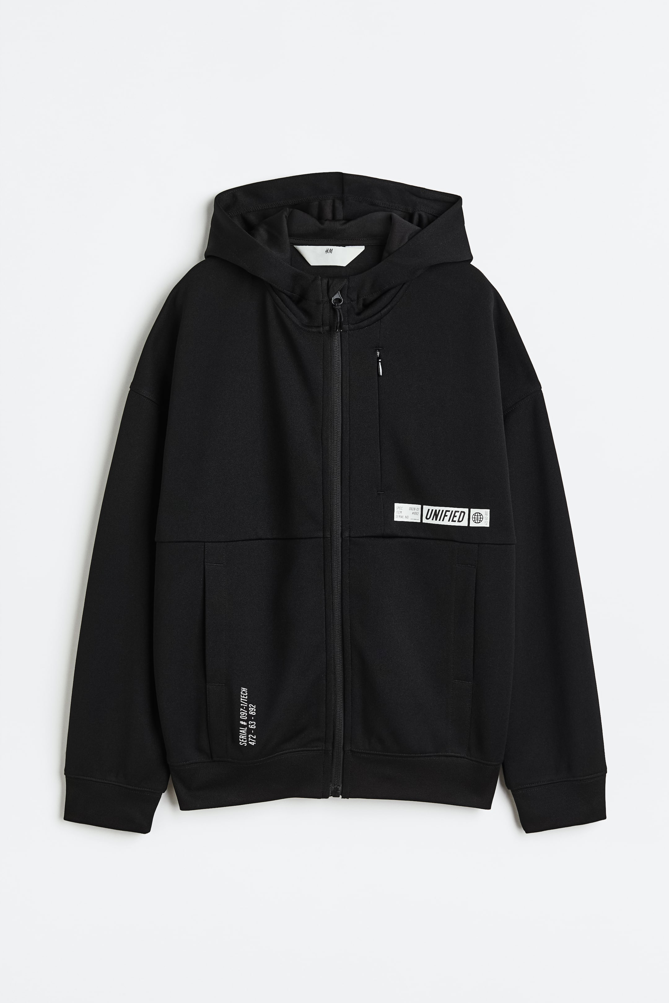 View larger image: Zip Up Hoodie - Black - Kids | H&M AU 1