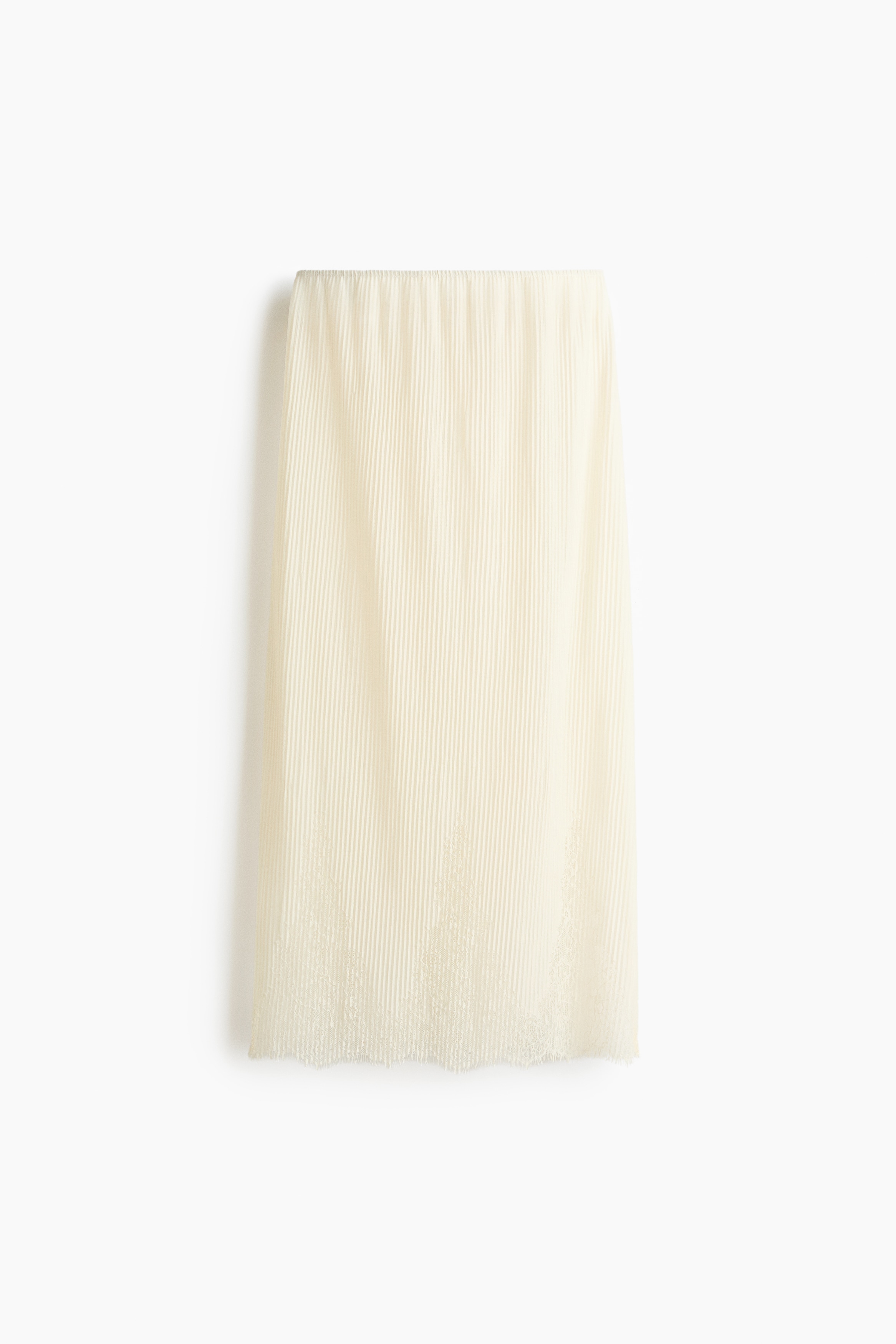 Gonna con bordo in pizzo - Crema