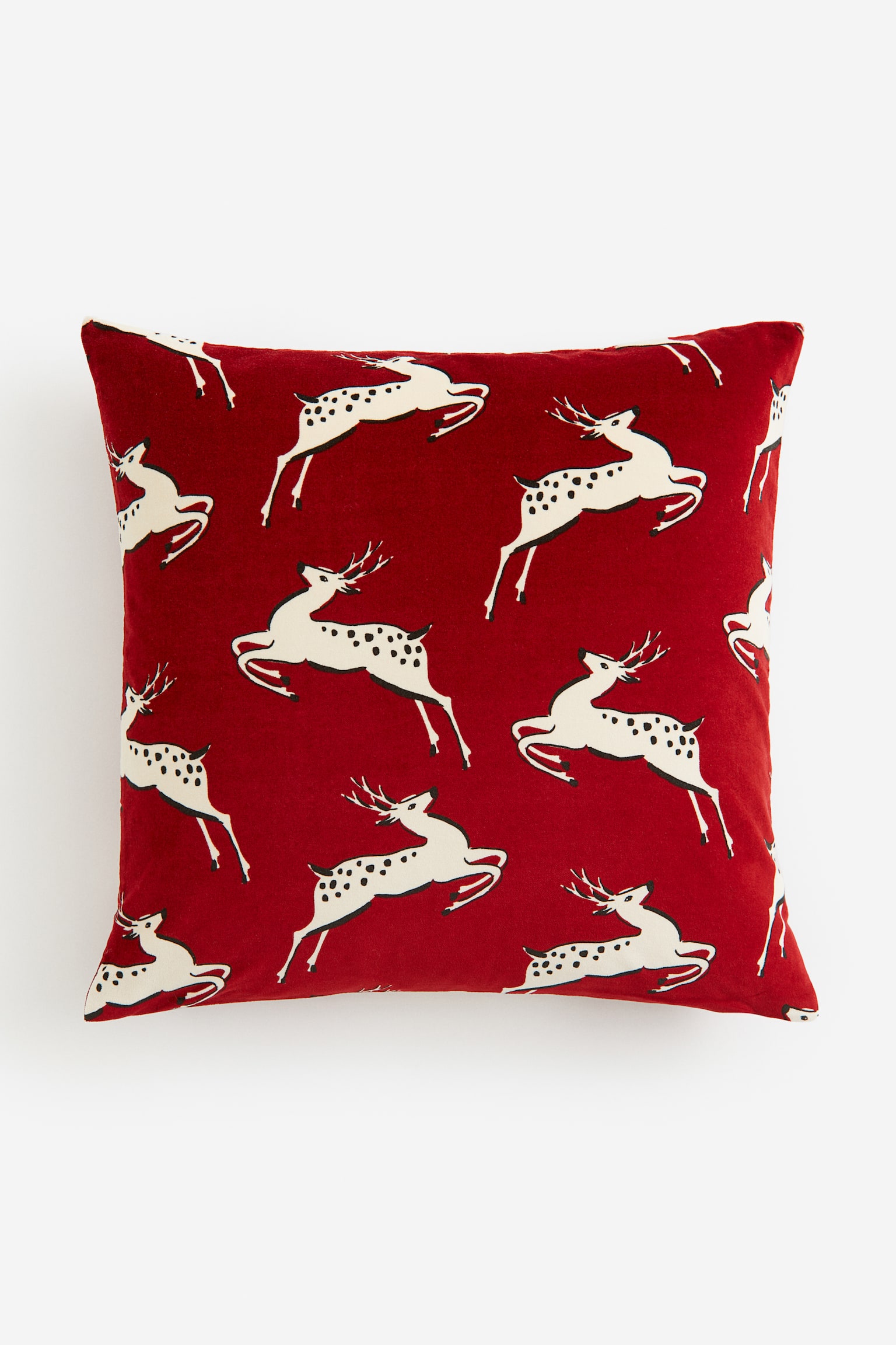 Velvet cushion cover - Dark red/Deer - 1