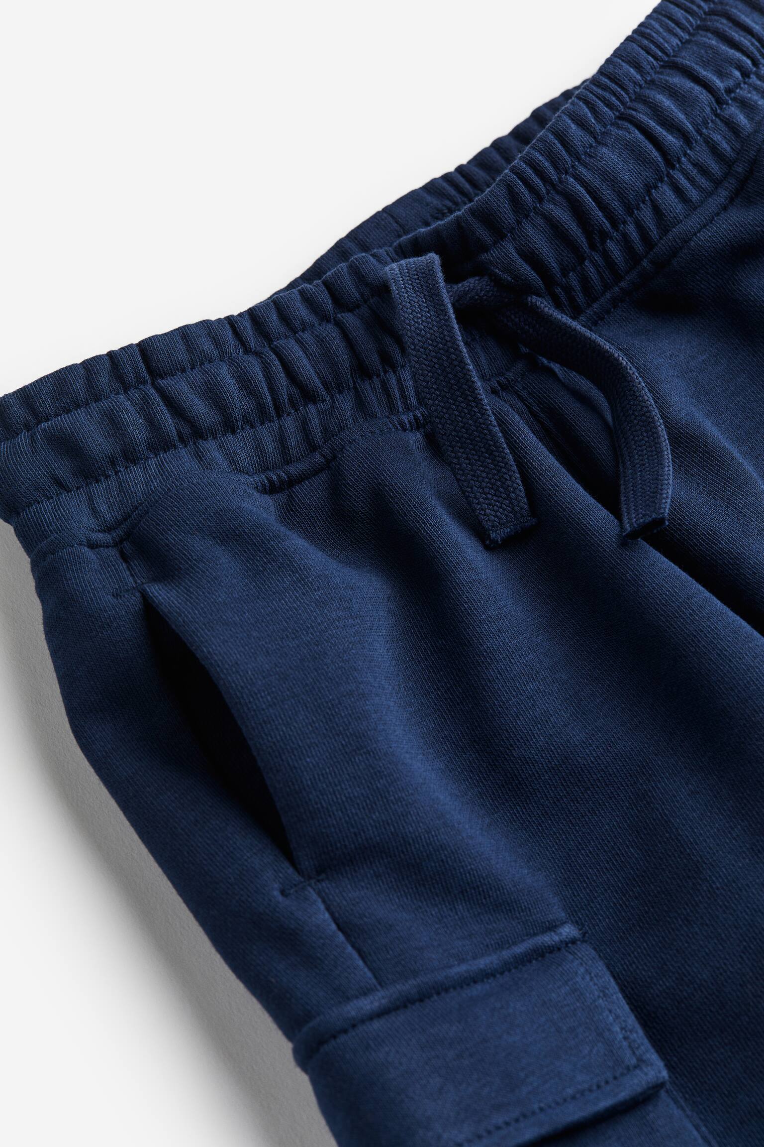 Cargo sweatshirt shorts - Dark blue - 4