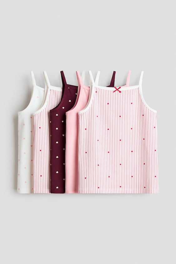 Детские топы H&M 5-Pack Cotton Tank Tops