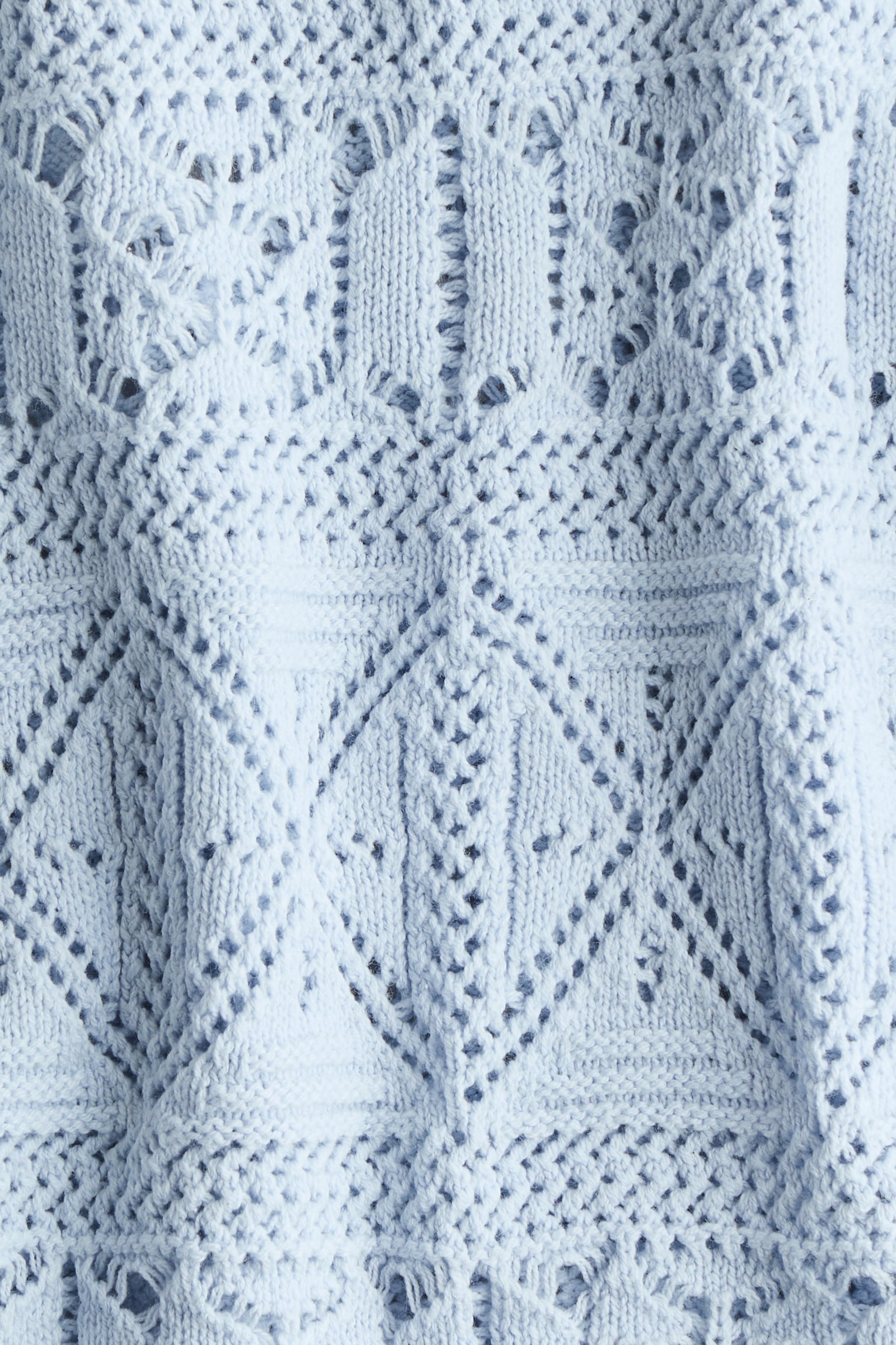 Crochet-look jumper - Light blue/White/Light pink - 2