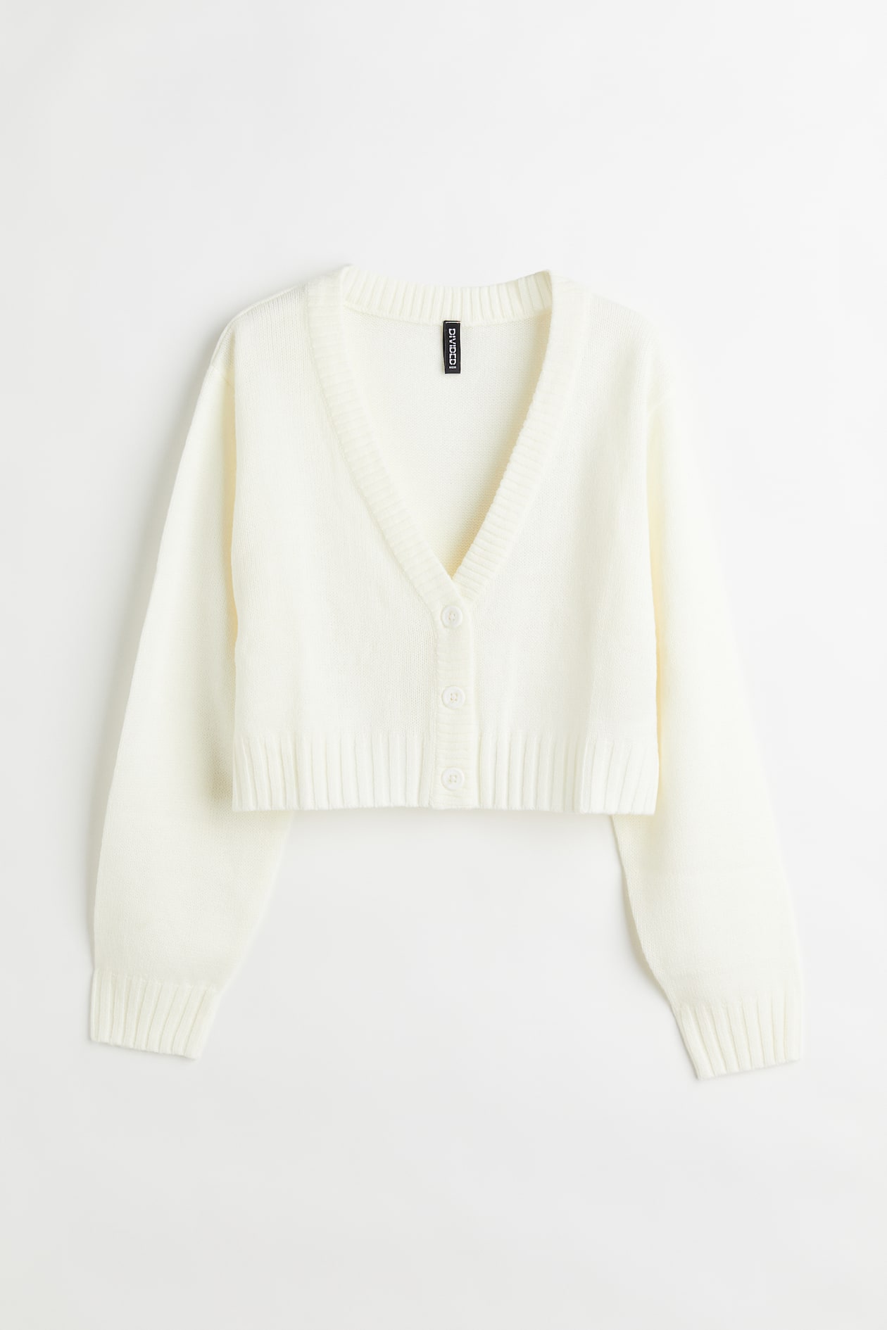 Short Cardigan - V-neck - Long sleeve - Cream - Ladies | H&M US