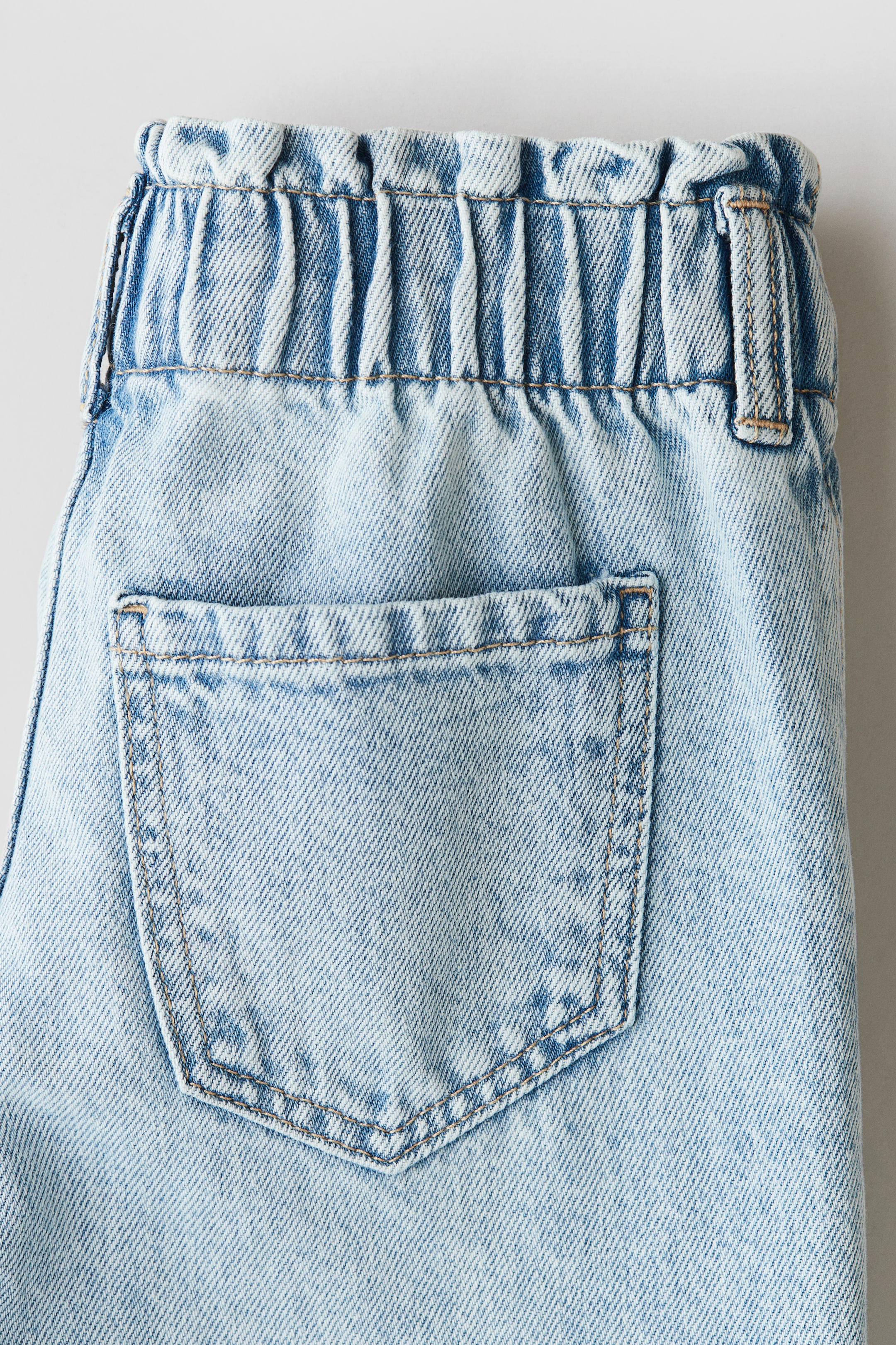 Wide Leg Paper-bag Jeans