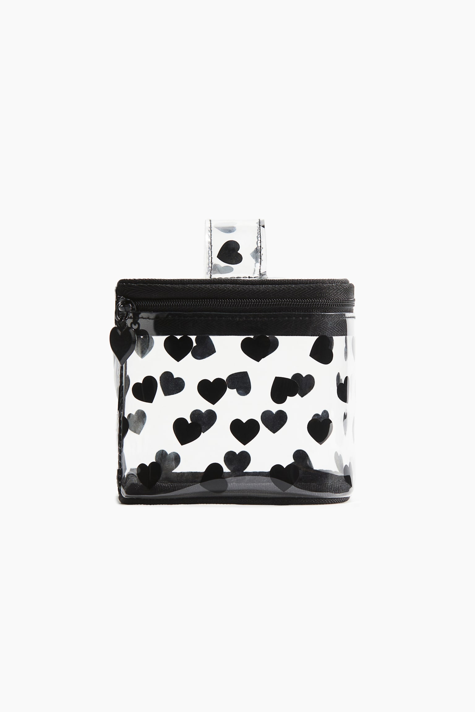 Boxy make-up bag - Black/Hearts/Pink/Holographic/Pink - 2